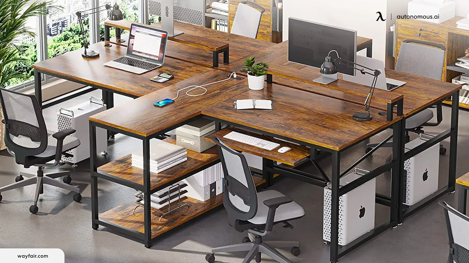 How to Arrange a T-desk for Two in the Workplace?