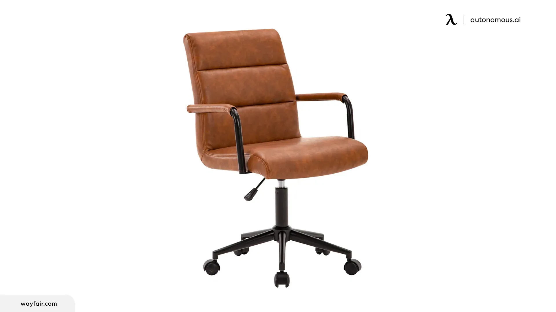 Stephanie Faux Leather Office Chair with Steel Base