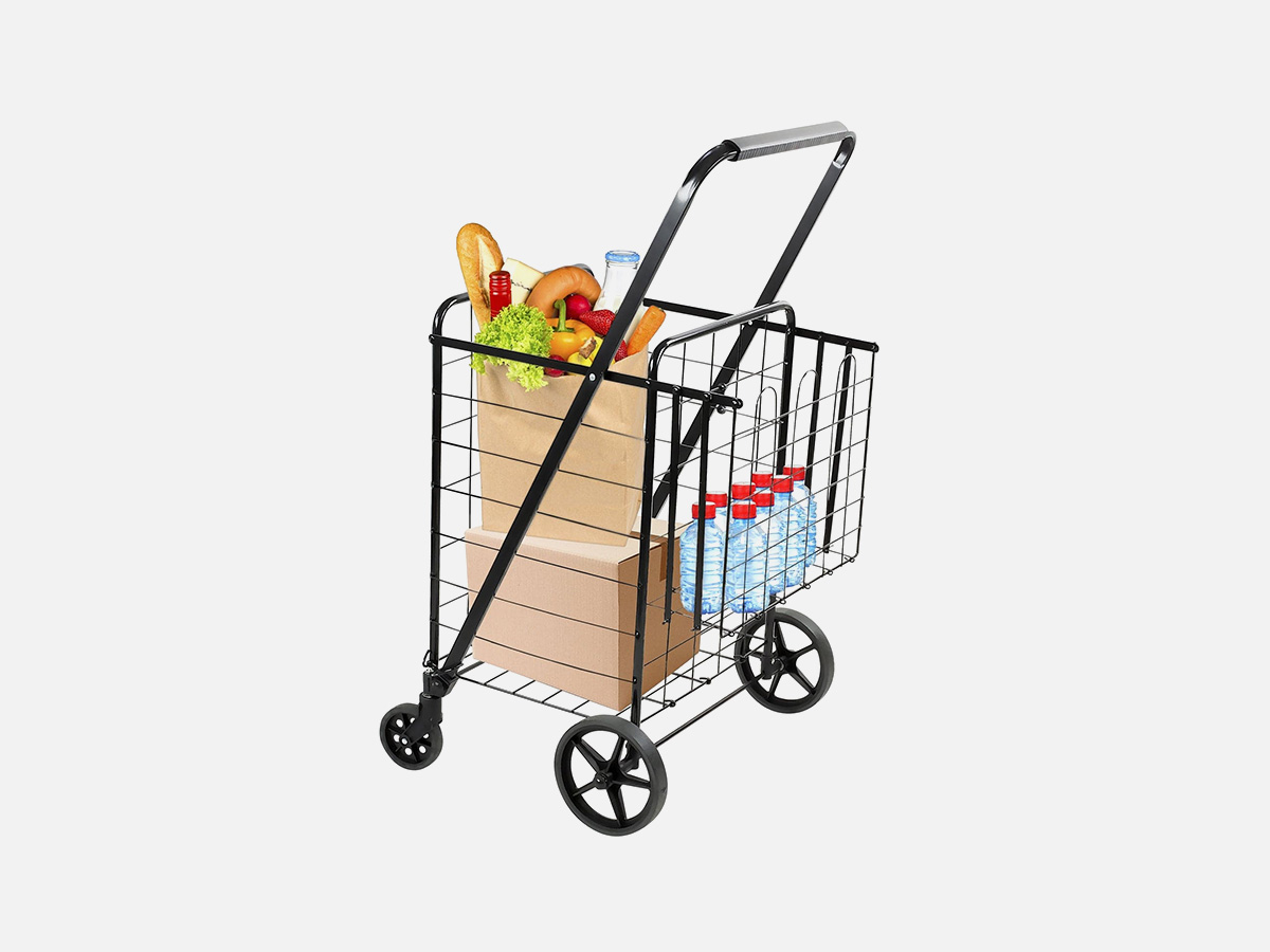 Mount-It! Rolling Utility Shopping Cart
