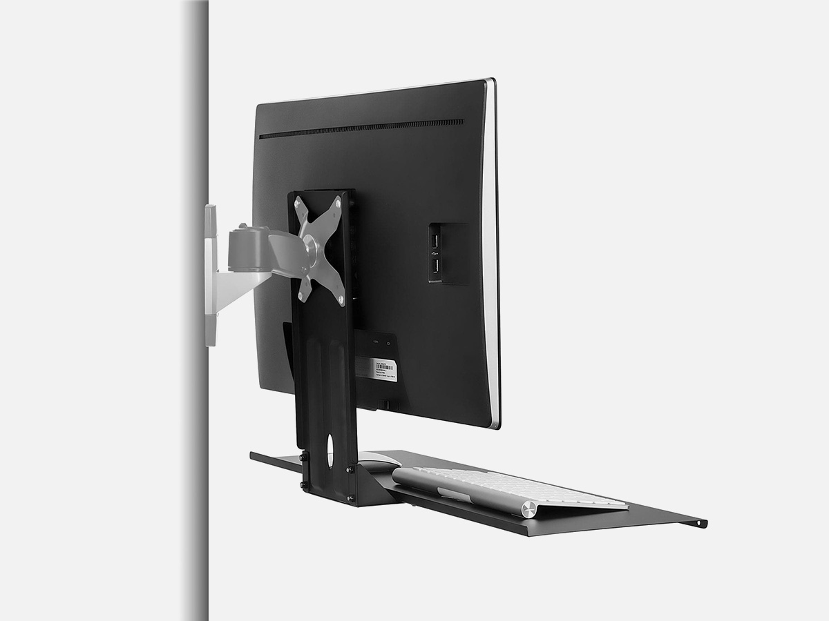 Mount-It! MI-7917 Monitor and Keyboard Wall Mount: 26 Inch Wide Platform