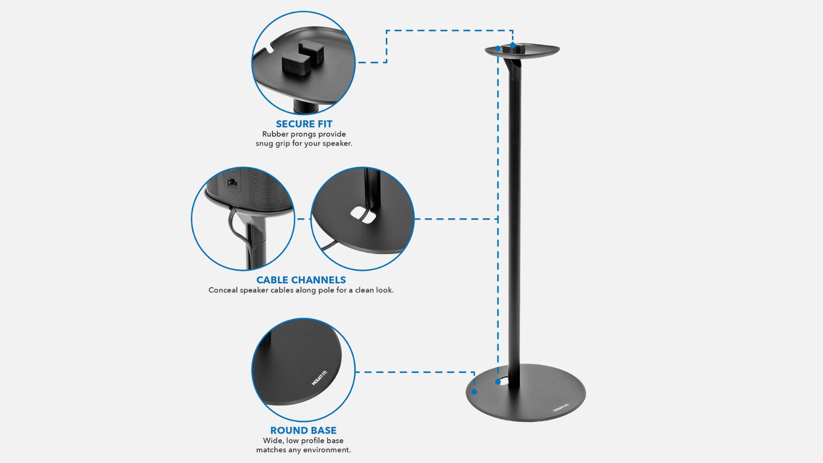 Mount-It! Speaker Floor Stand: Home Theatre