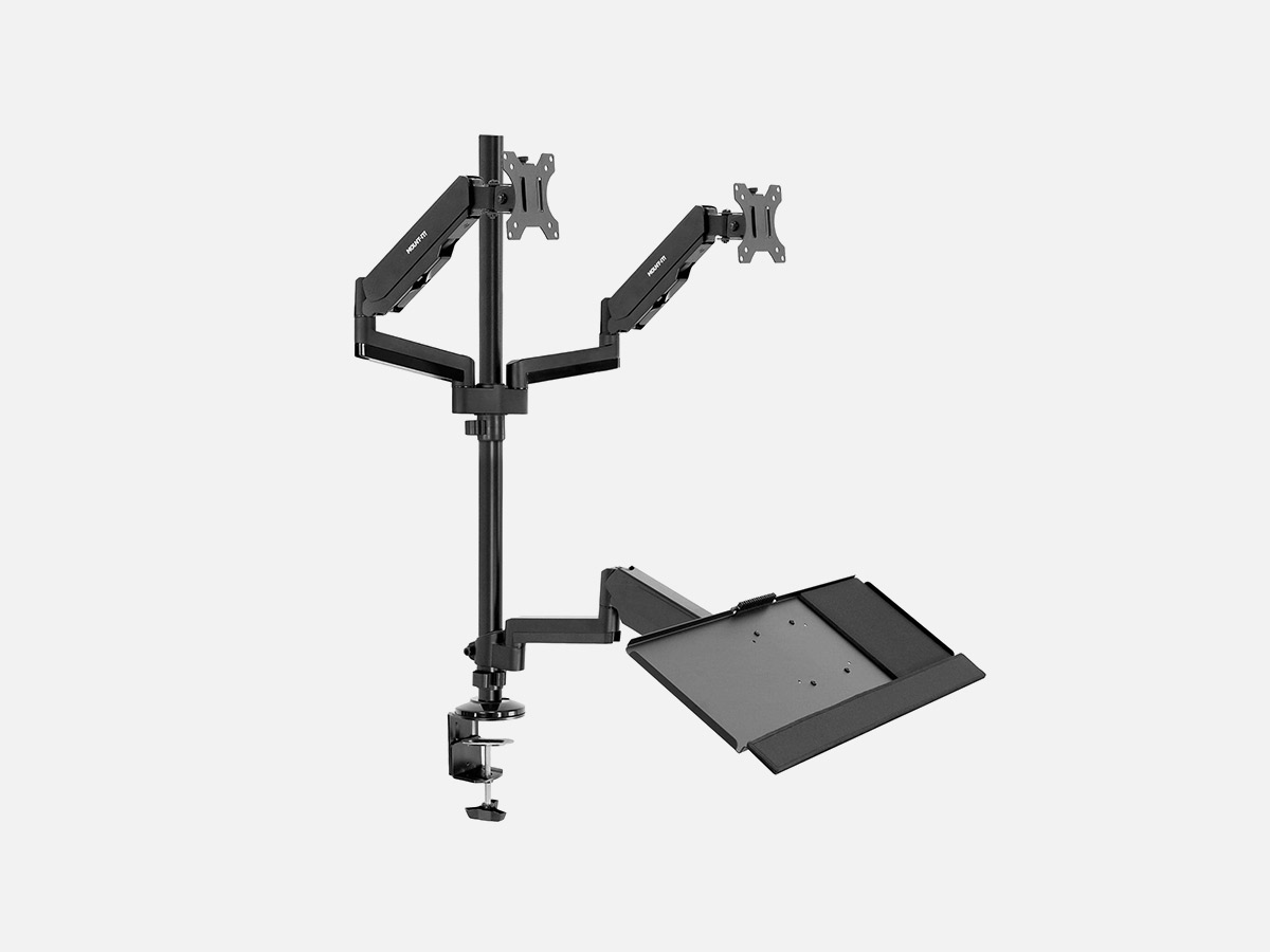 Mount-It! Dual Monitor Sit-Stand Desk Mount