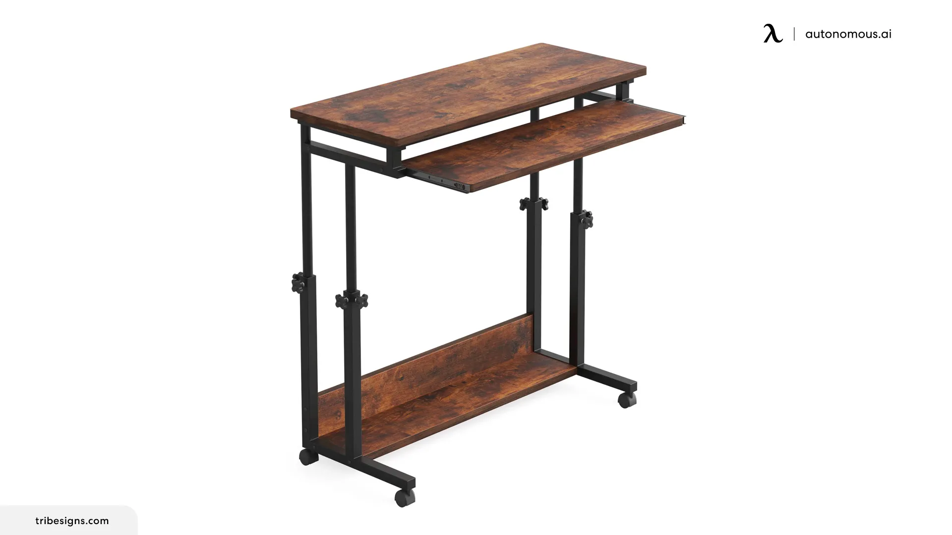 TribeSigns Height Adjustable Rolling Standing Desk