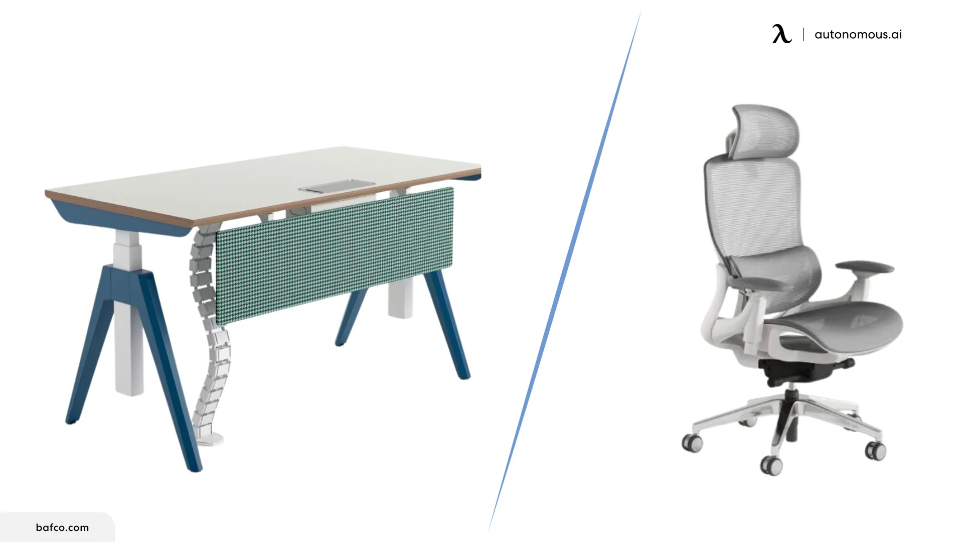 Karman Light High-Back & Maten Sit & Stand Straight Desk