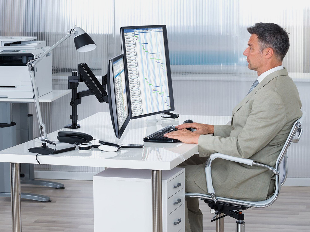 Mount-It! Dual Monitor Desk Mount: Fits 17" - 32" Screens