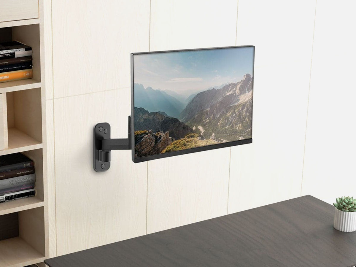 Mount-It! Height Adjustable Single Monitor Wall Mount