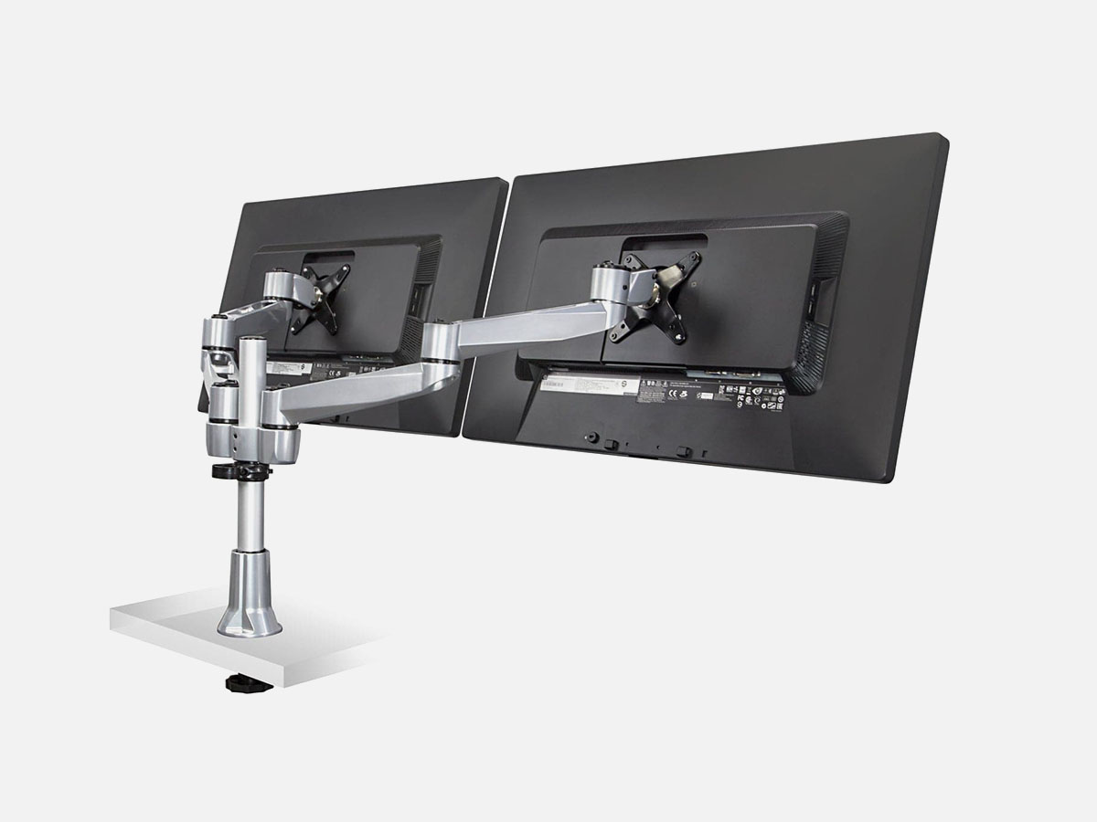 Mount-It! Heavy Duty Articulating Dual Monitor Desk Mount