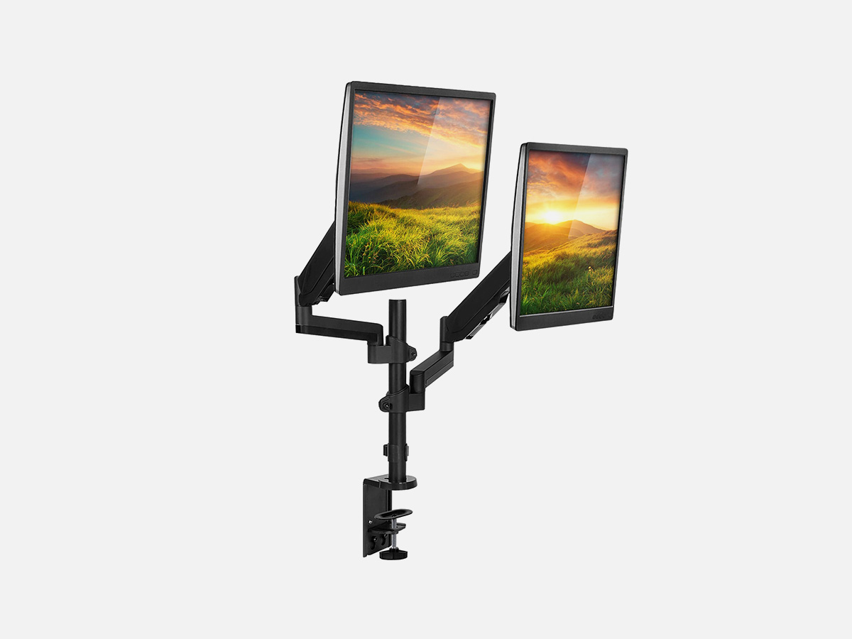 Mount-It! Dual Monitor Desk Mount: Fits 17" - 32" Screens