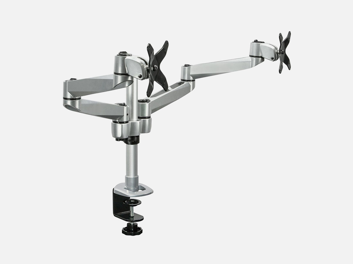 Mount-It! Heavy Duty Articulating Dual Monitor Desk Mount