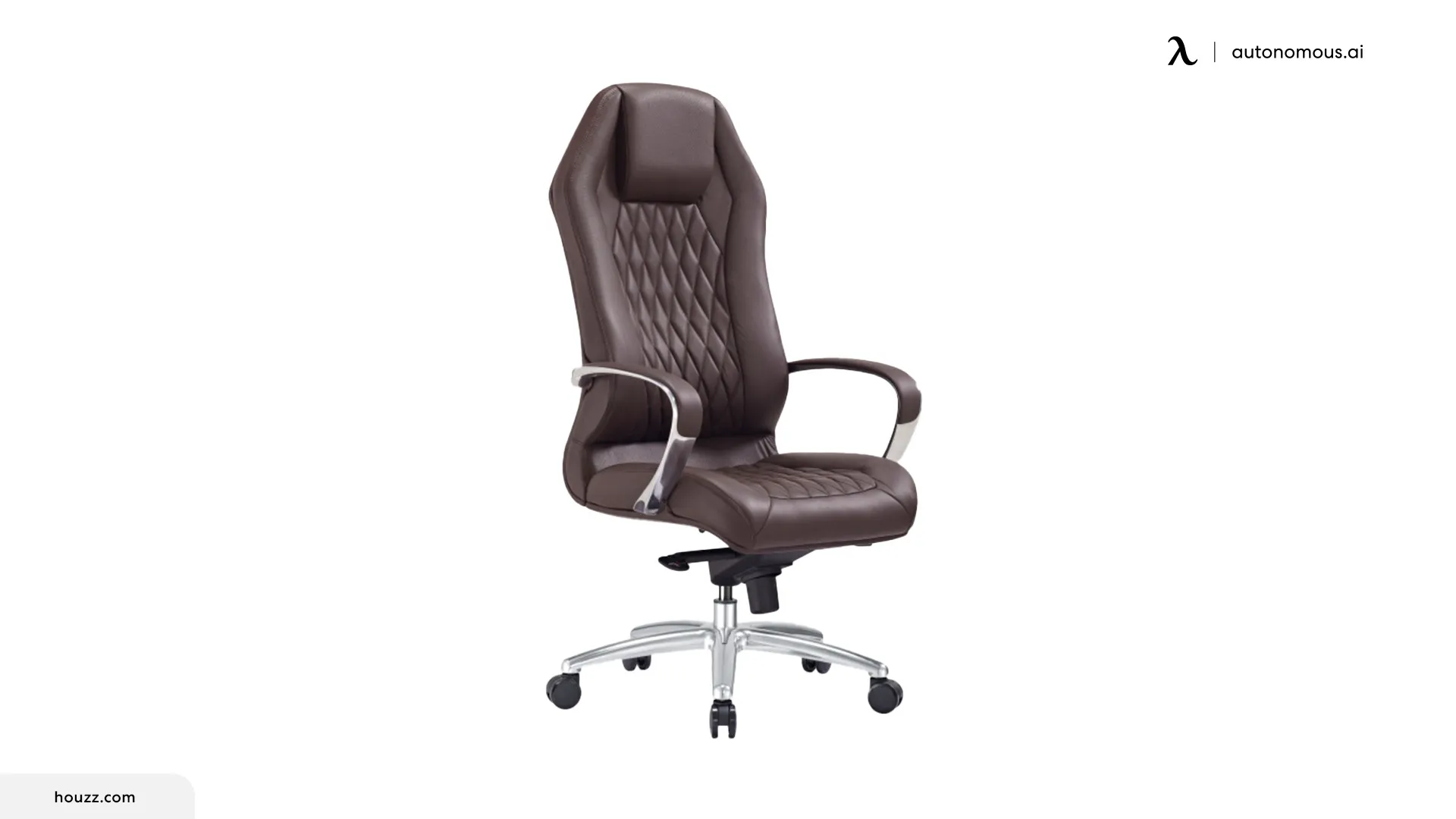 Modern Ergonomic Sterling Leather Executive Chair