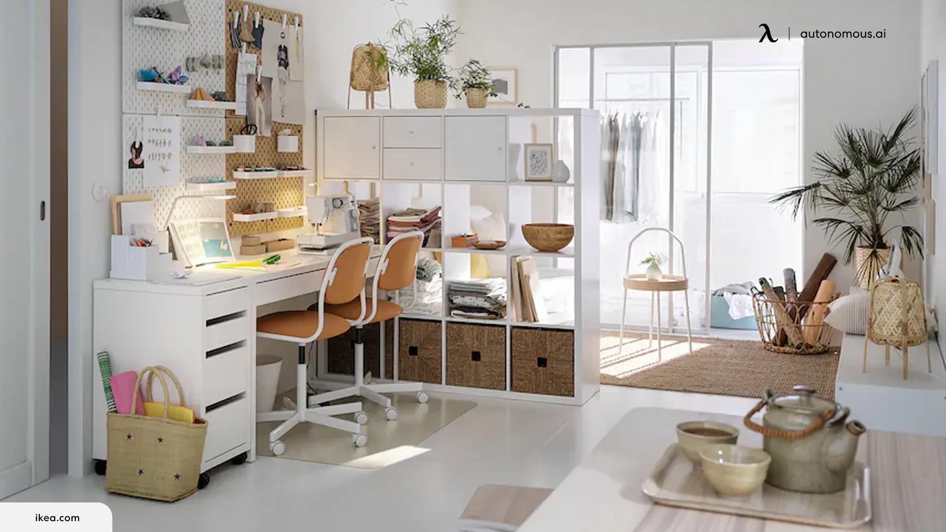 Style and Aesthetics - White desk with storage
