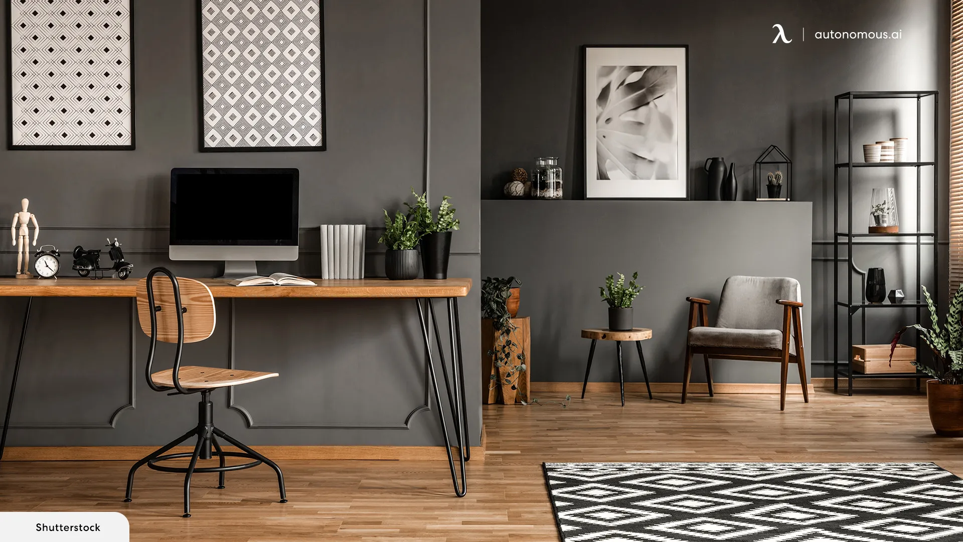 Seven Awesome Dark Office Ideas for a Moody Home Workspace Vibe