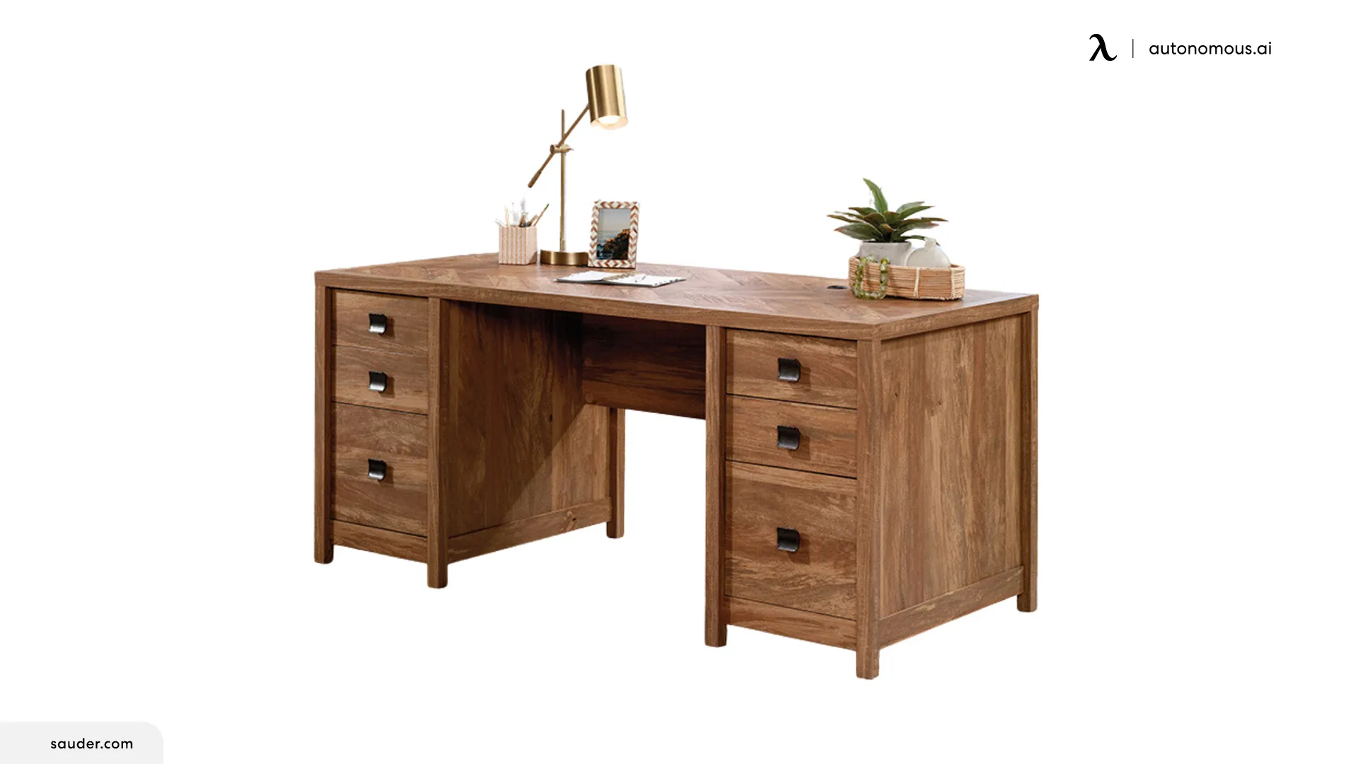 Executive Desk with 6 Storage Drawers