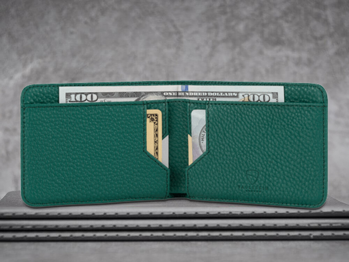 Vaultskin MANHATTAN: Slim Minimalist Bifold Wallet with RFID Blocking for Front Pocket