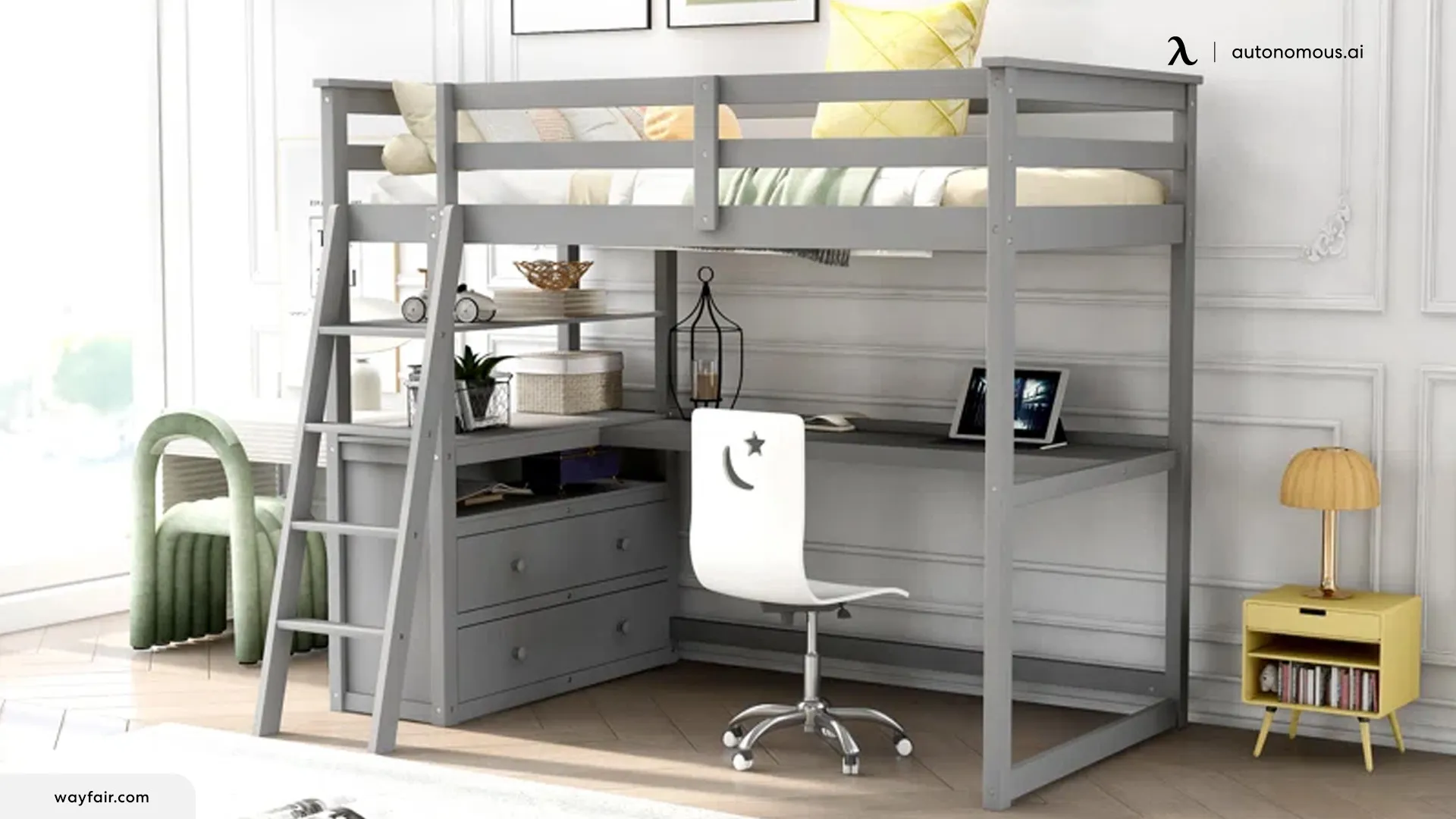 Loft Beds with Built-in Workstations or Storage Underneath
