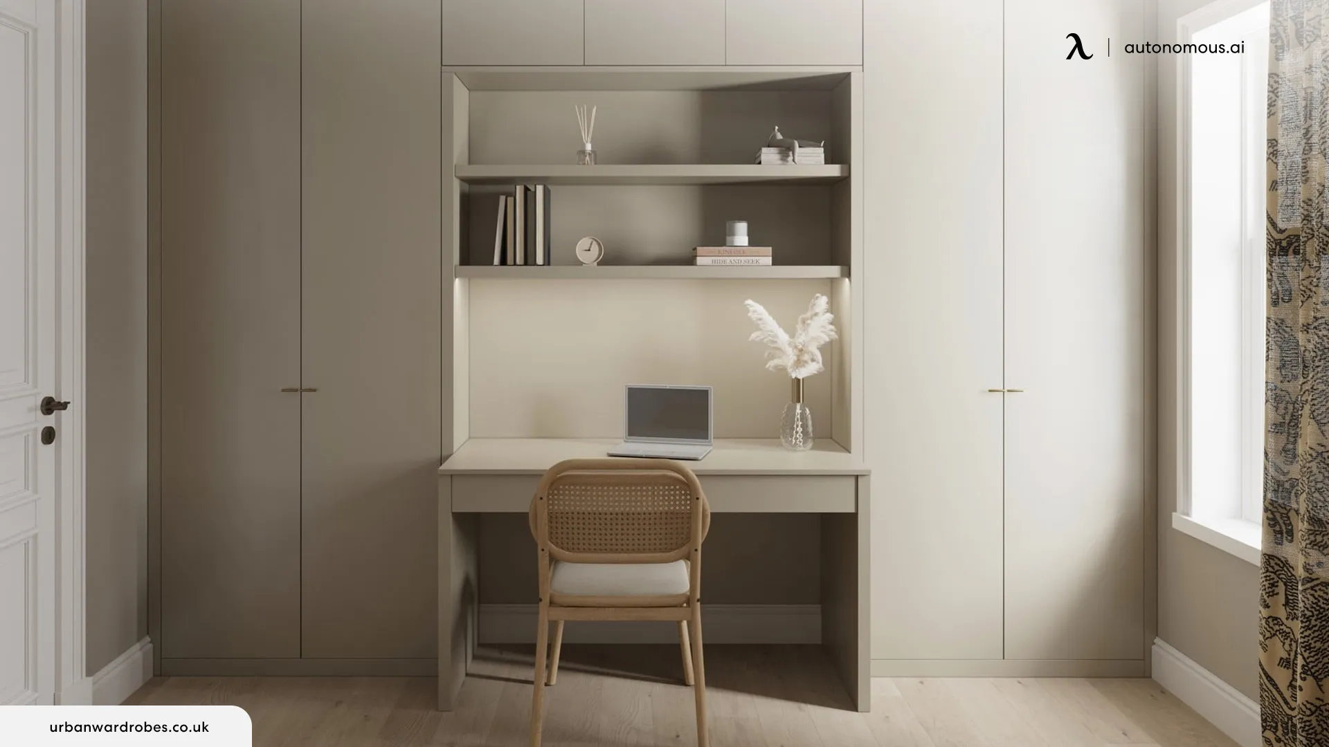 Dressers or Wardrobes with Built-in Desks or Work Surfaces