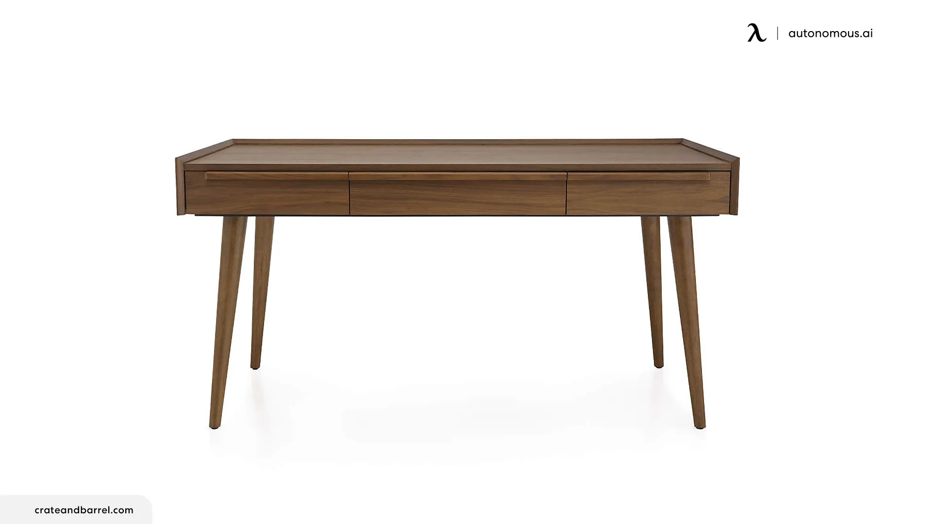 Tate Walnut Desk with Outlet