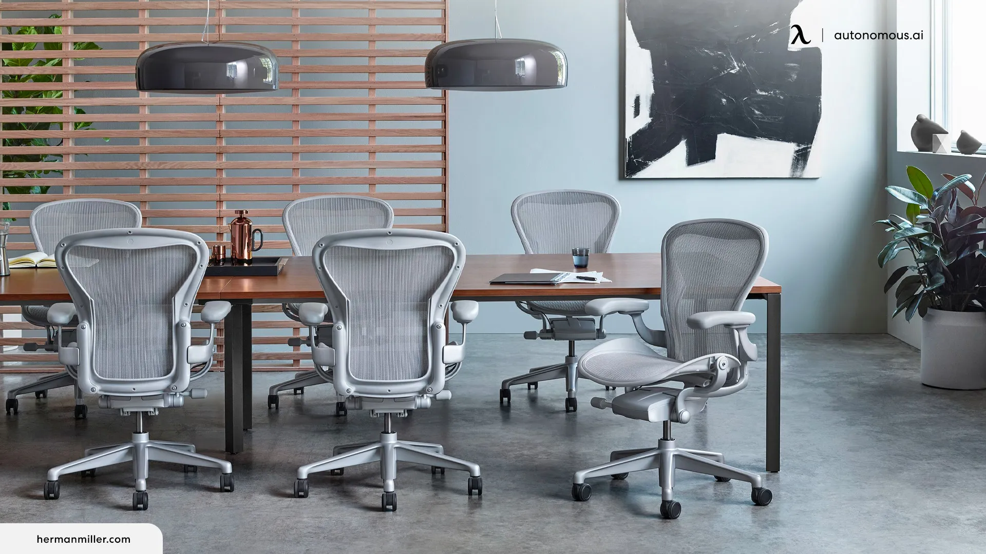 Aeron chair has a mesh back which supports extra ventilation and breathability