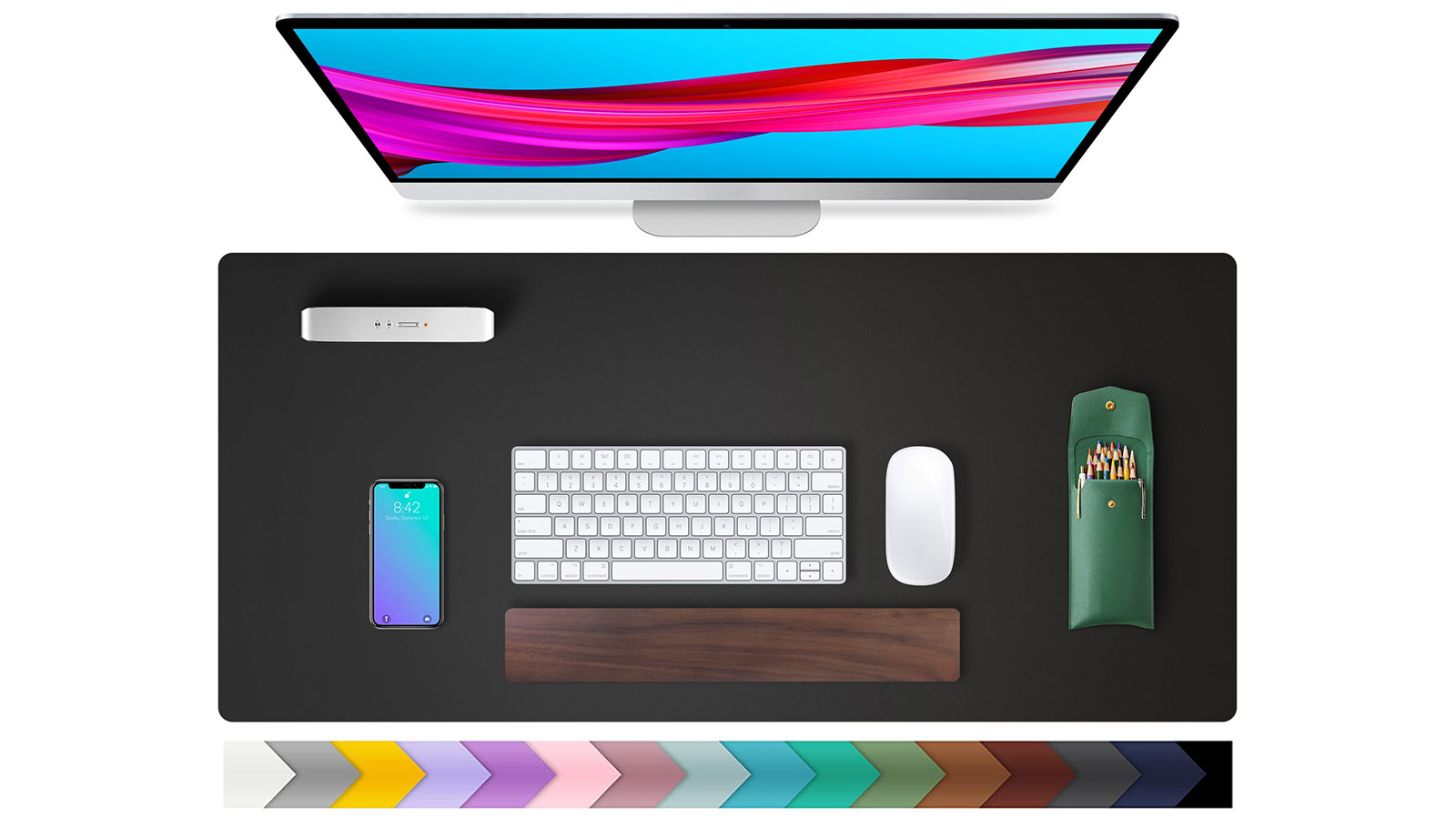 AOTHIA Non-Slip PU Leather Desk Pad Protector