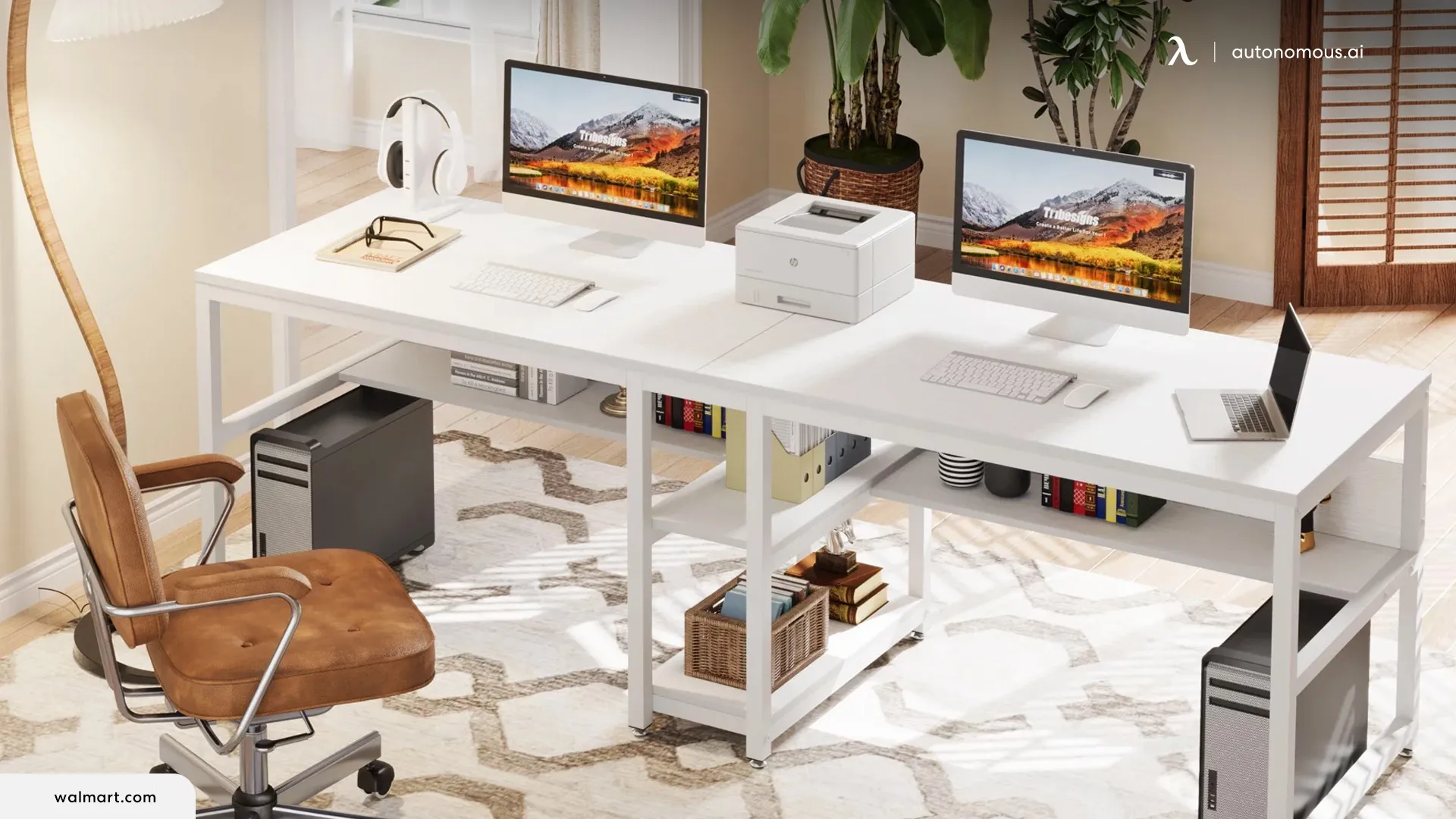 Creative Double Home Office Desk Design Ideas to DIY