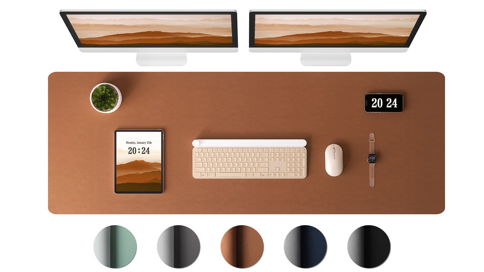 AOTHIA EX-Large PU Leather Desk Pad