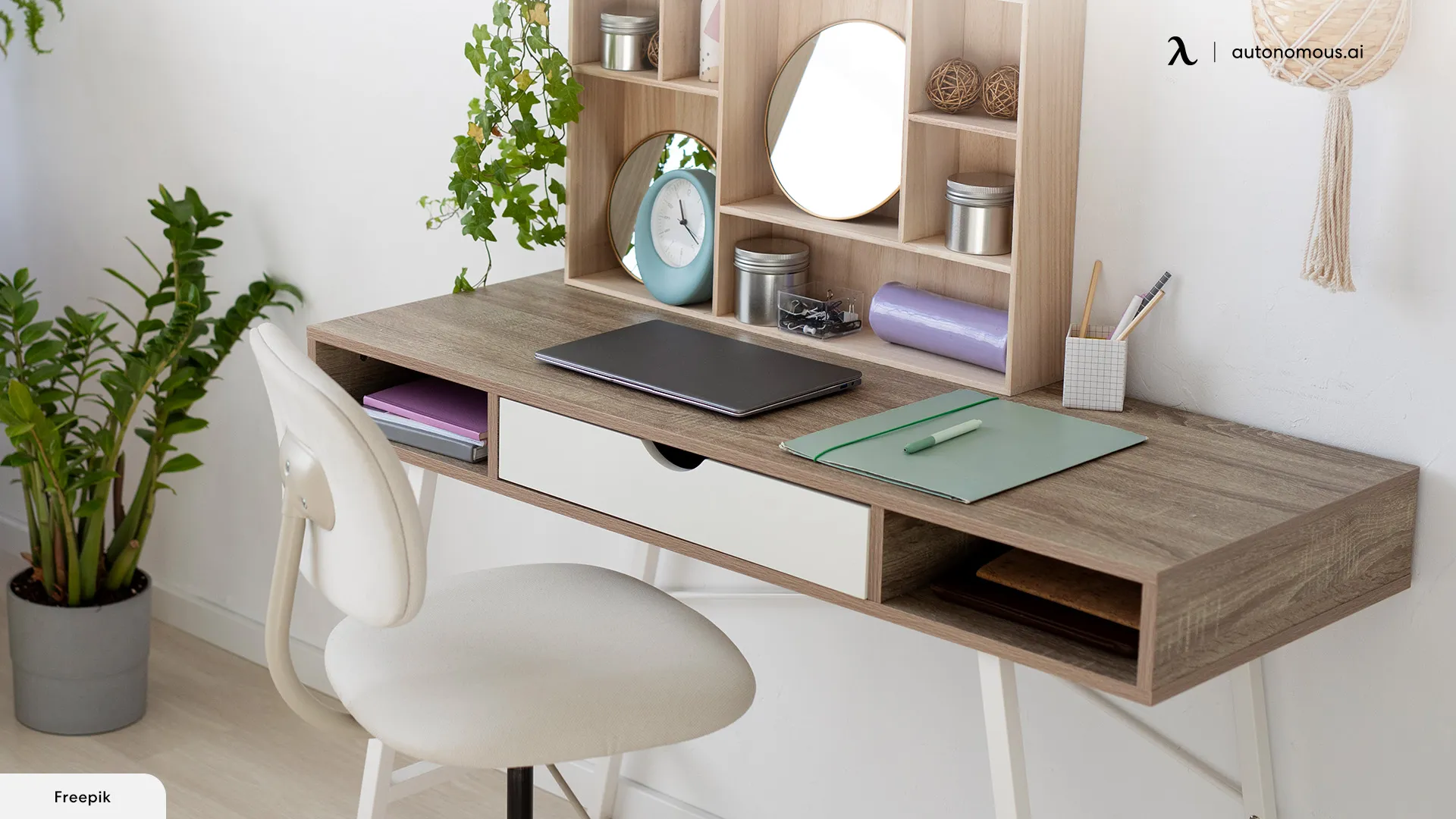 Storage Solutions for small office desk setup