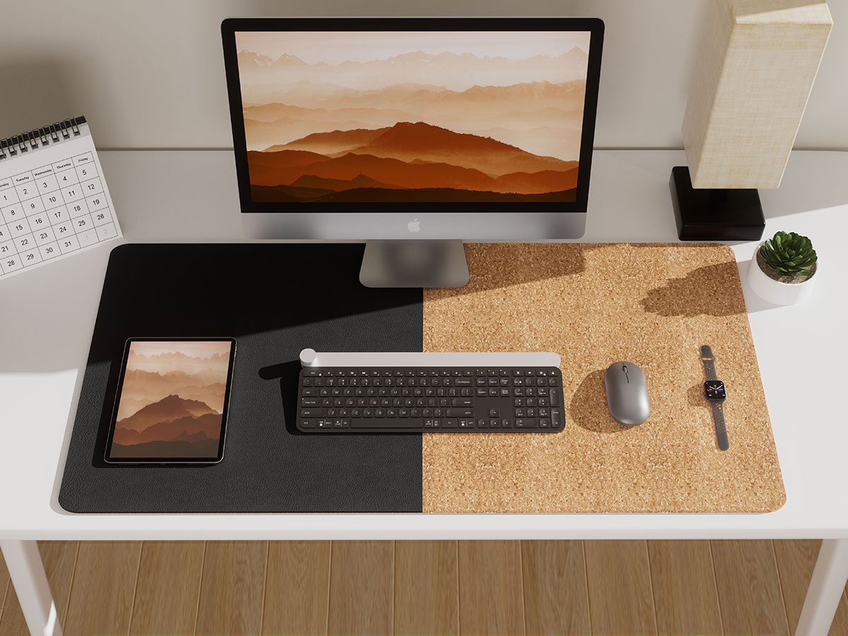 AOTHIA Dual-Sided Desk Pad with Cork