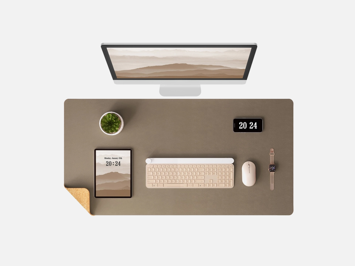 AOTHIA Dual-Sided Desk Pad with Cork