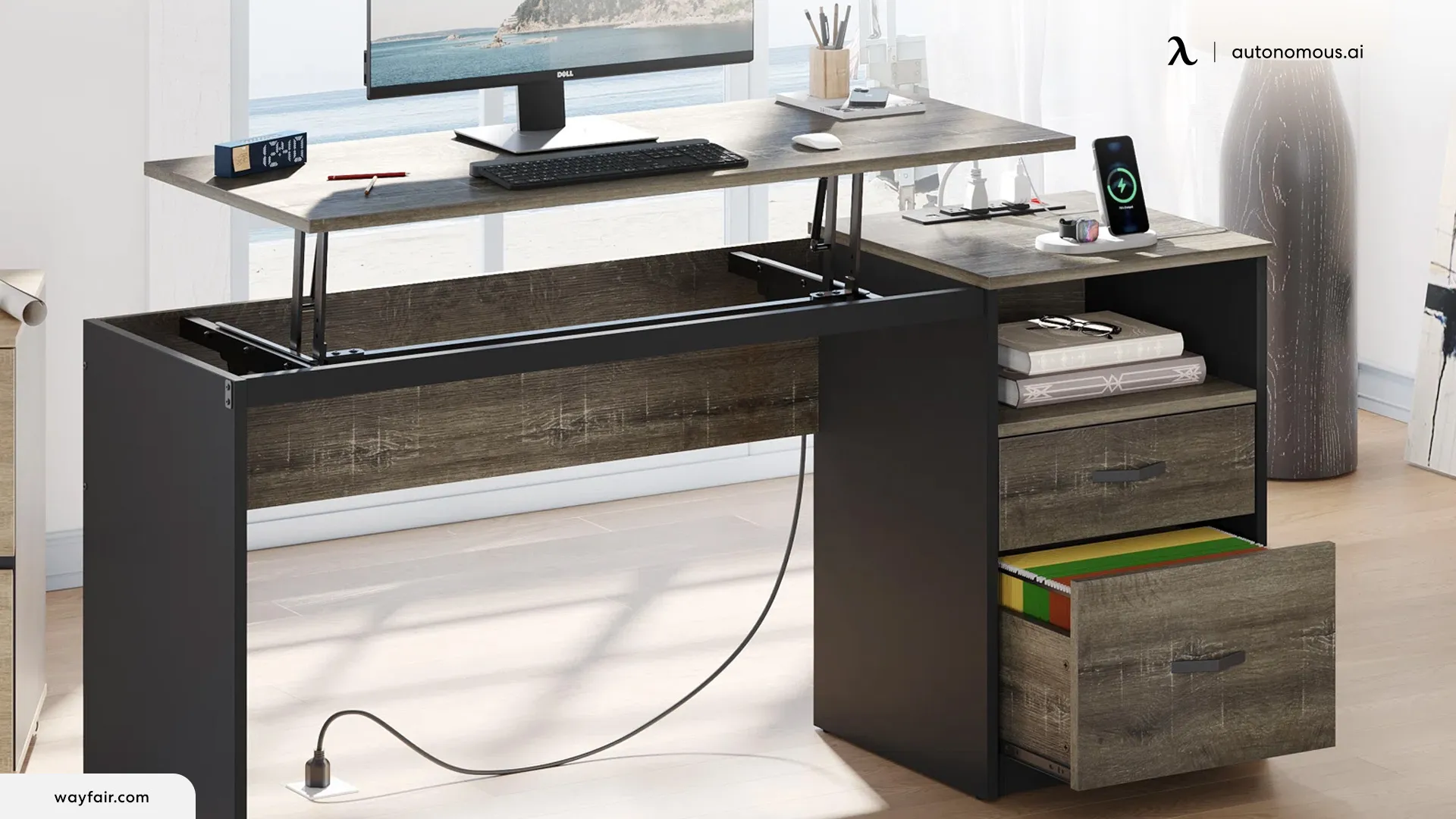 What is a Lift Desk with Drawers?