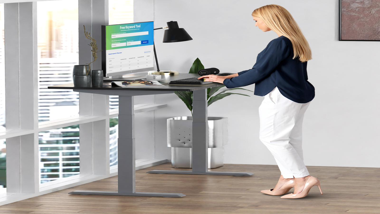 Standing Desk with Storage Drawer – HUANUO