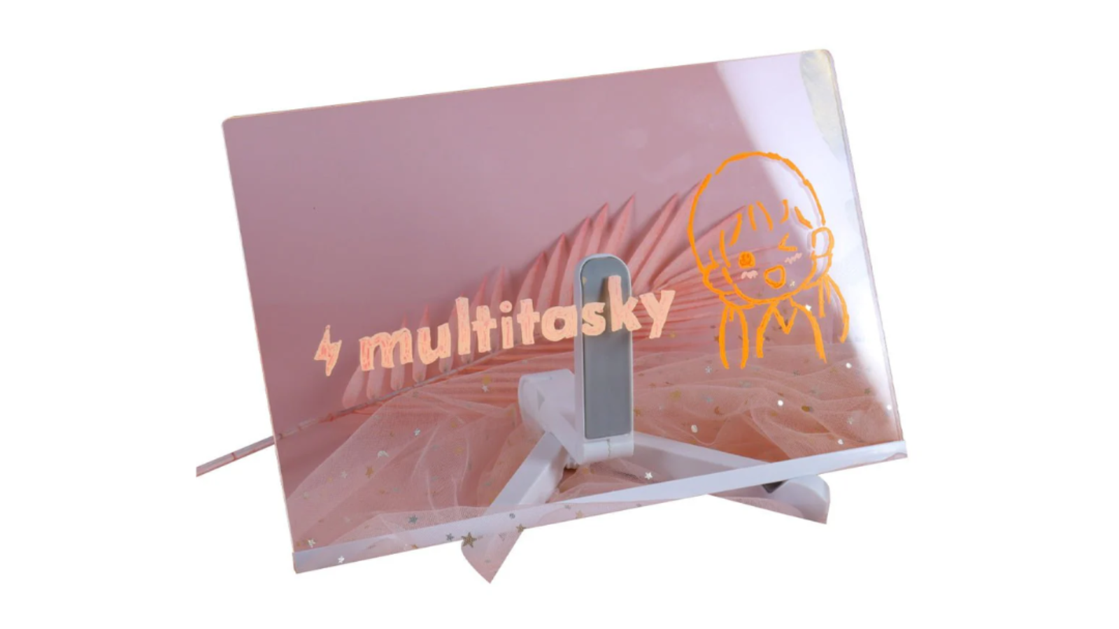 Multitasky Large Glowing Acrylic Message Board Set (with 7 Colored Markers)