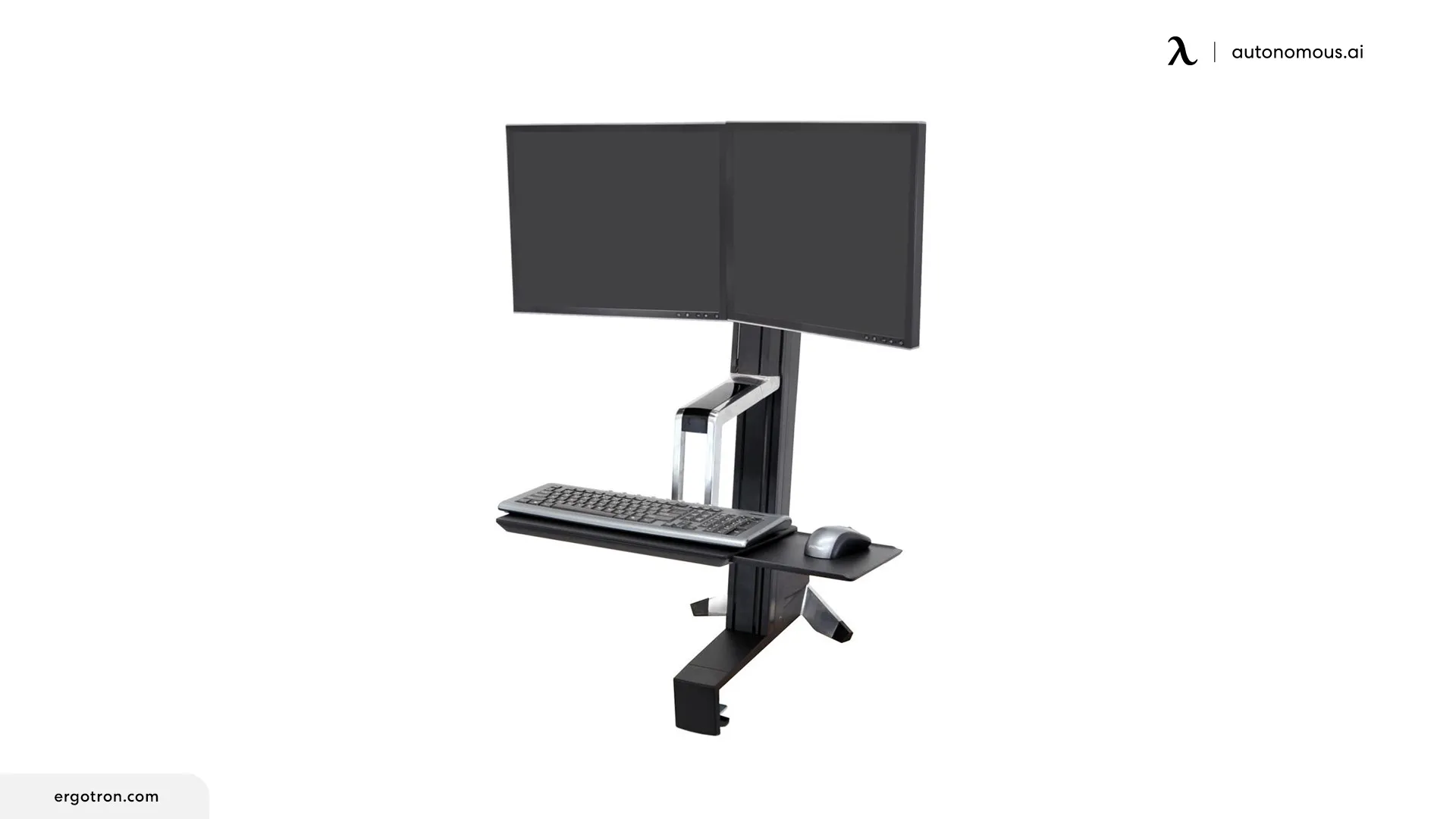 WorkFit-S Dual Monitor Standing Desk Workstation