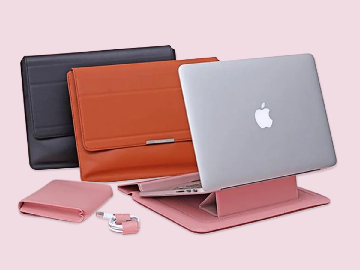 Multitasky Transformable Vegan Leather Laptop Bag Set (Laptop Stand)
