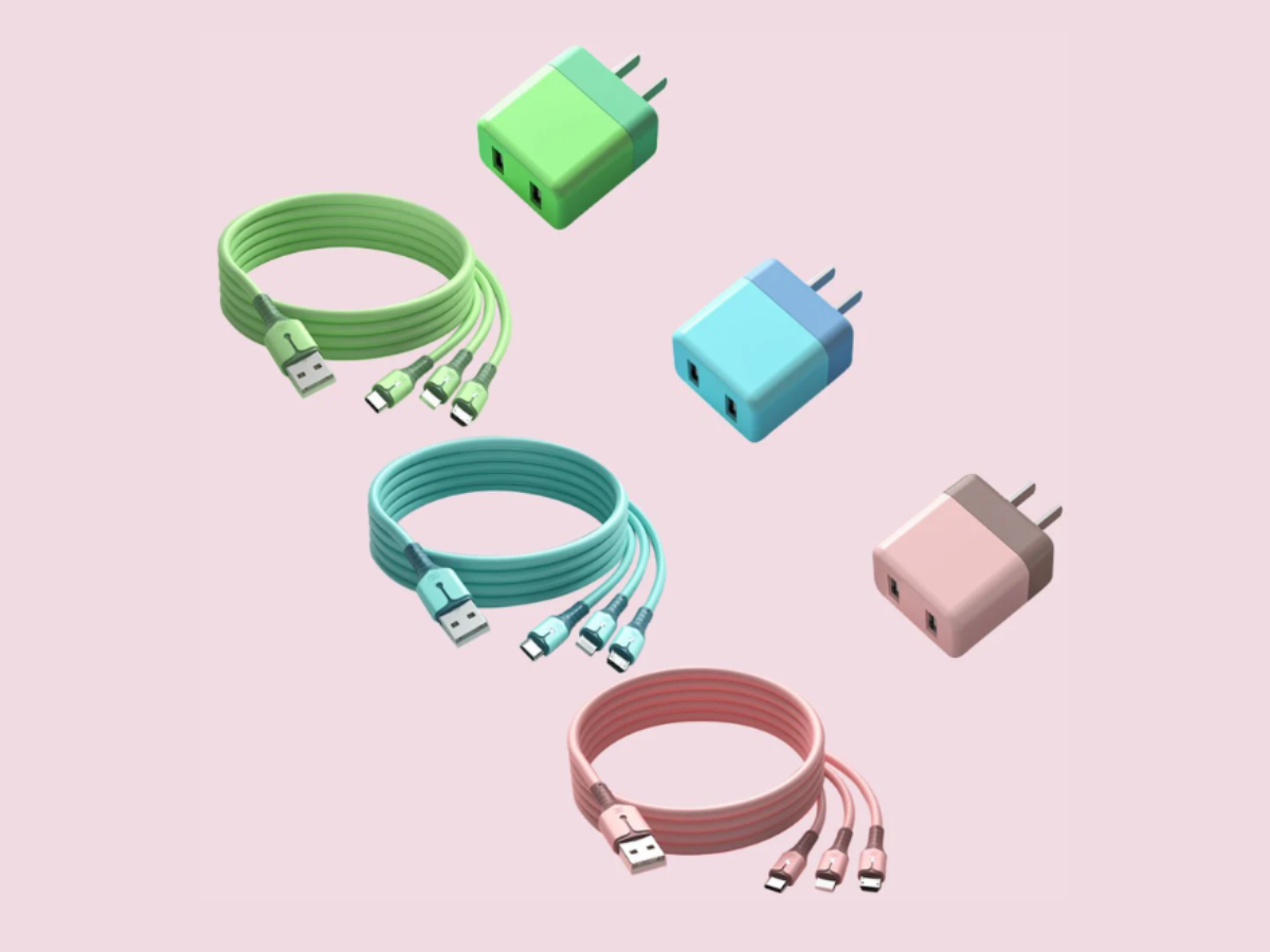 Multitasky 1-Meter Turbo Fast-Charging Charger with 3-Port Cord