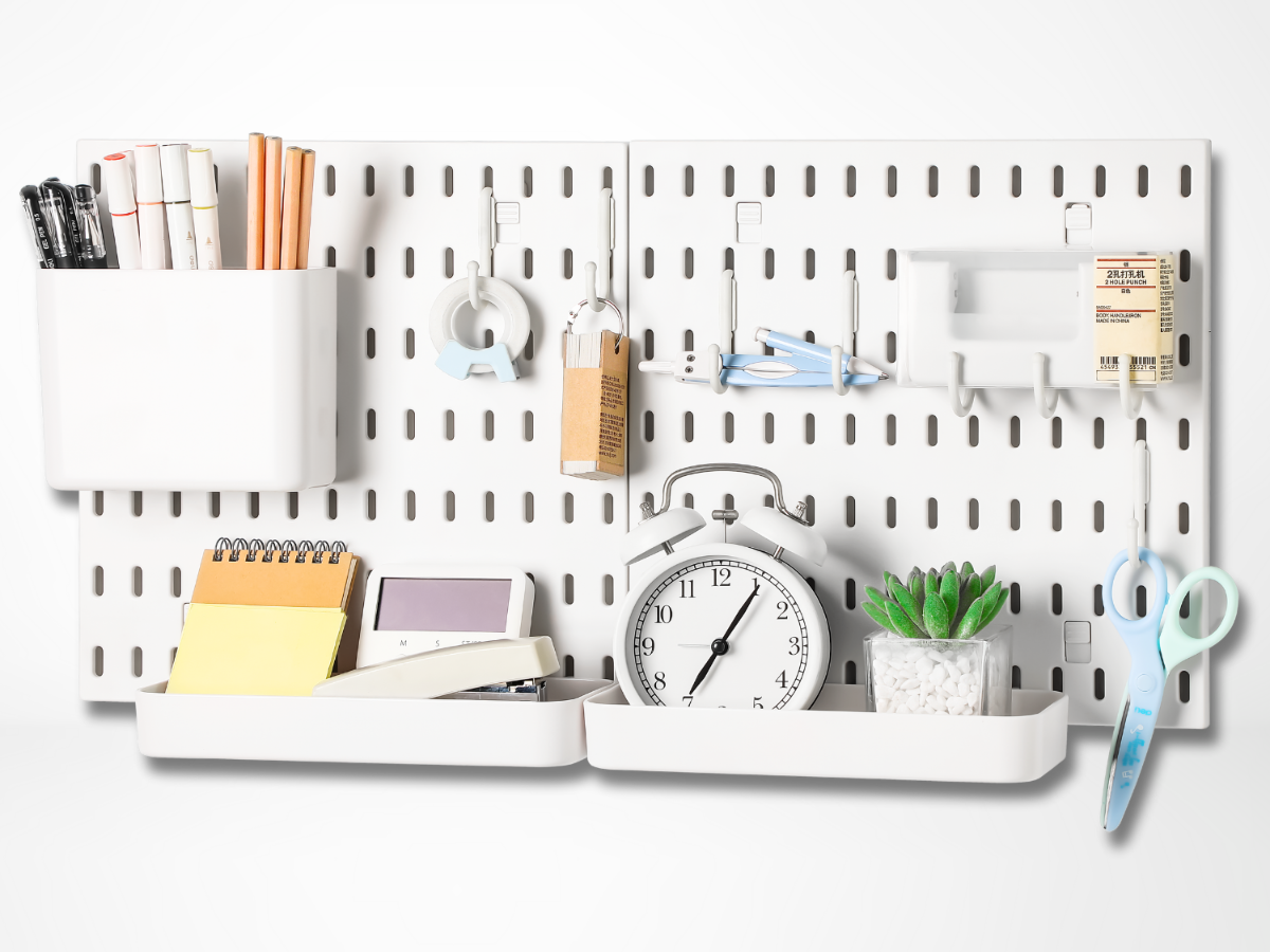 Keepo 2Pcs Pegboard Organizer With Accessories 11"x11"