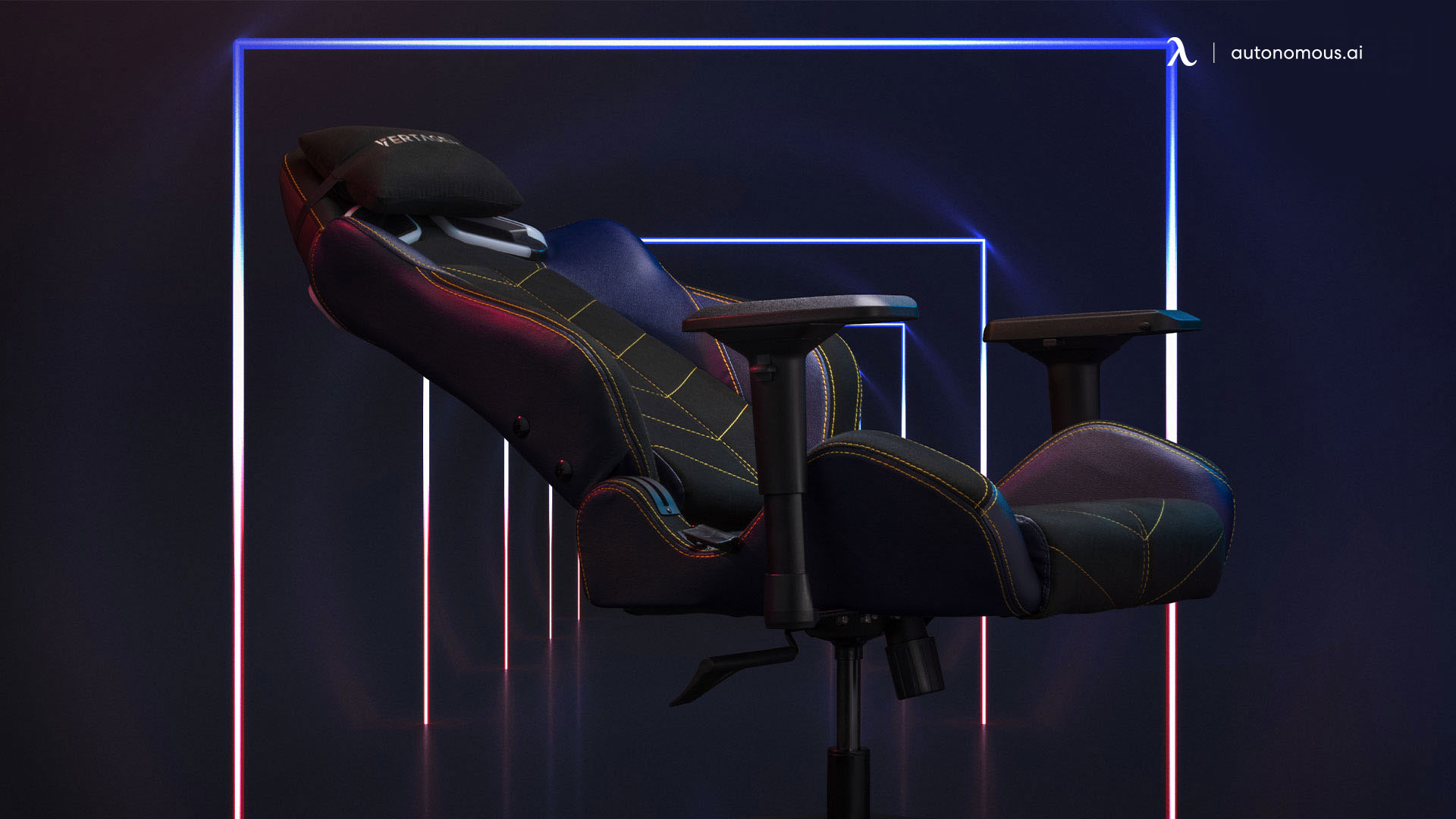 A fully adjustable reclining gaming chair