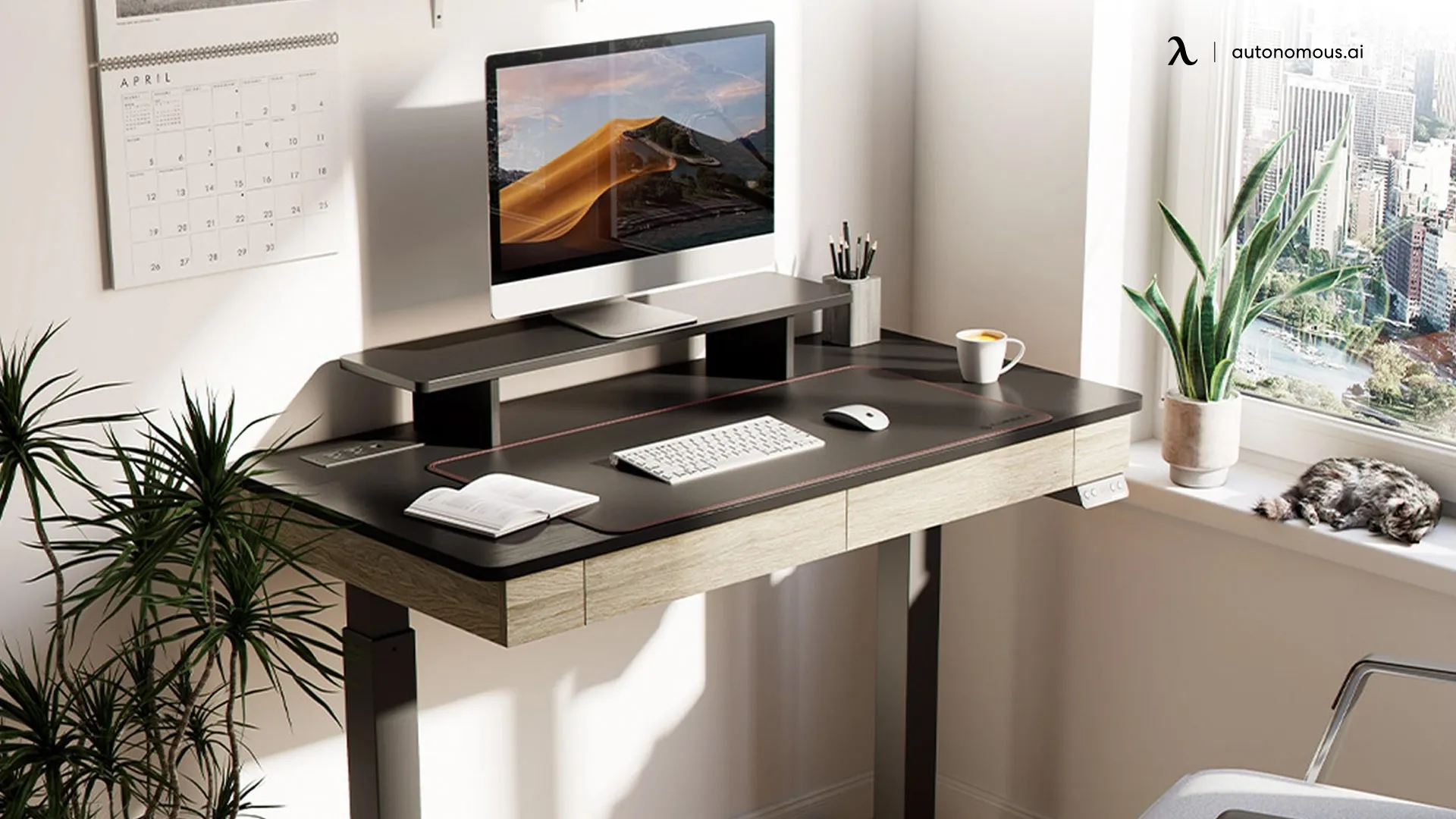 Streamlined Desk Organization - small home office storage