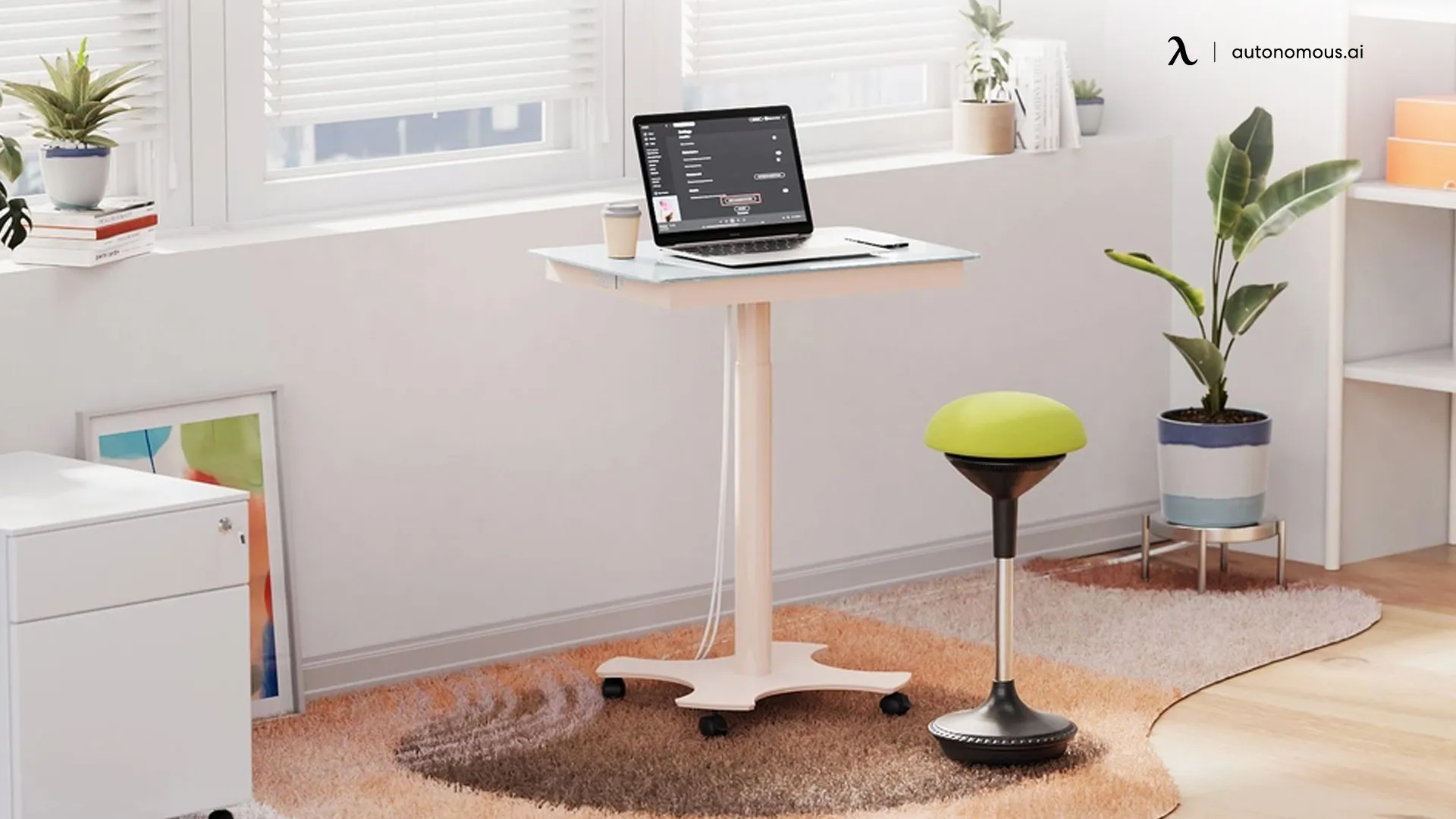 Autonomous Desk mini - standing desk with wireless charger