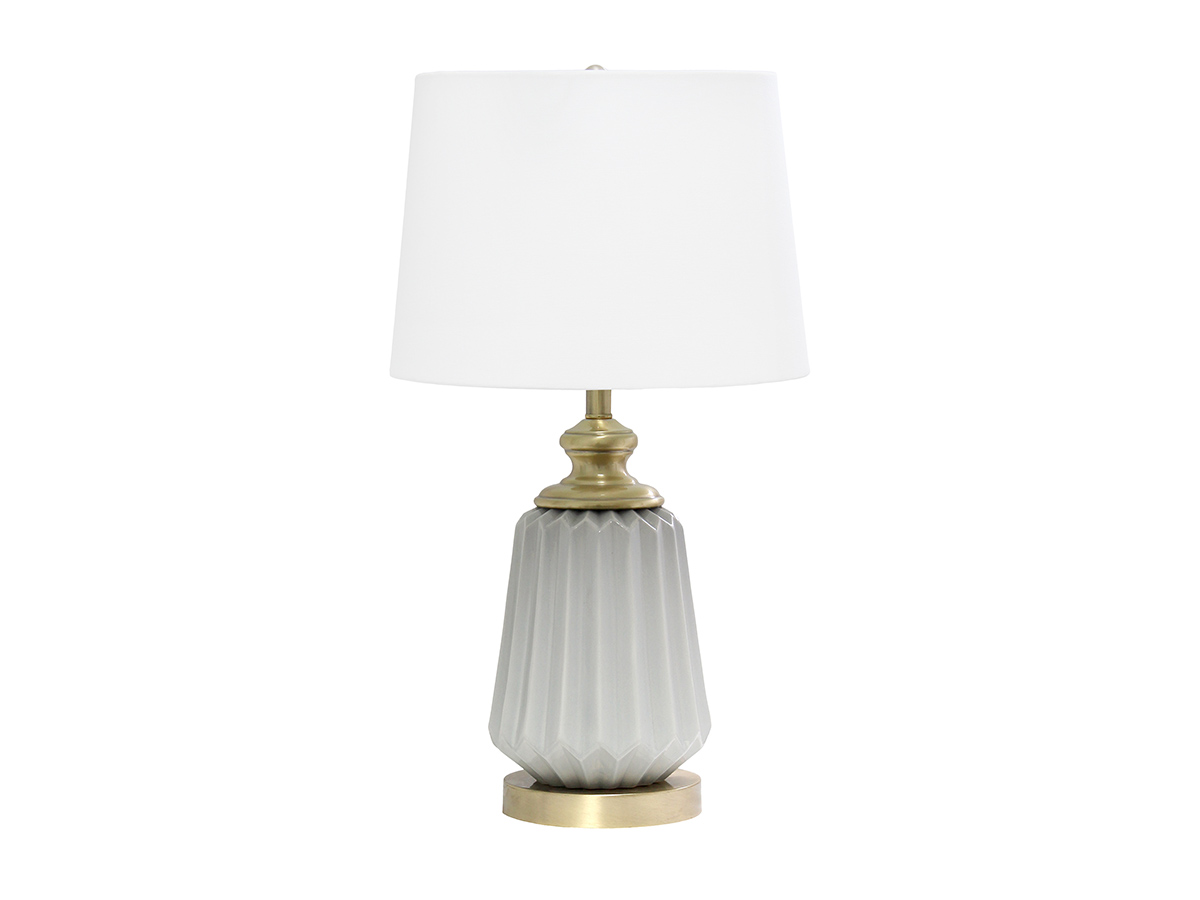 25 Classic Fluted Ceramic And Metal Table Lamp 2264