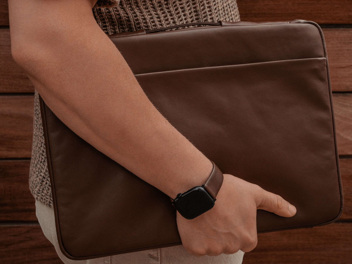 Diamond Series MacBook Sleeve Case with Handle - Burgundy main image 1