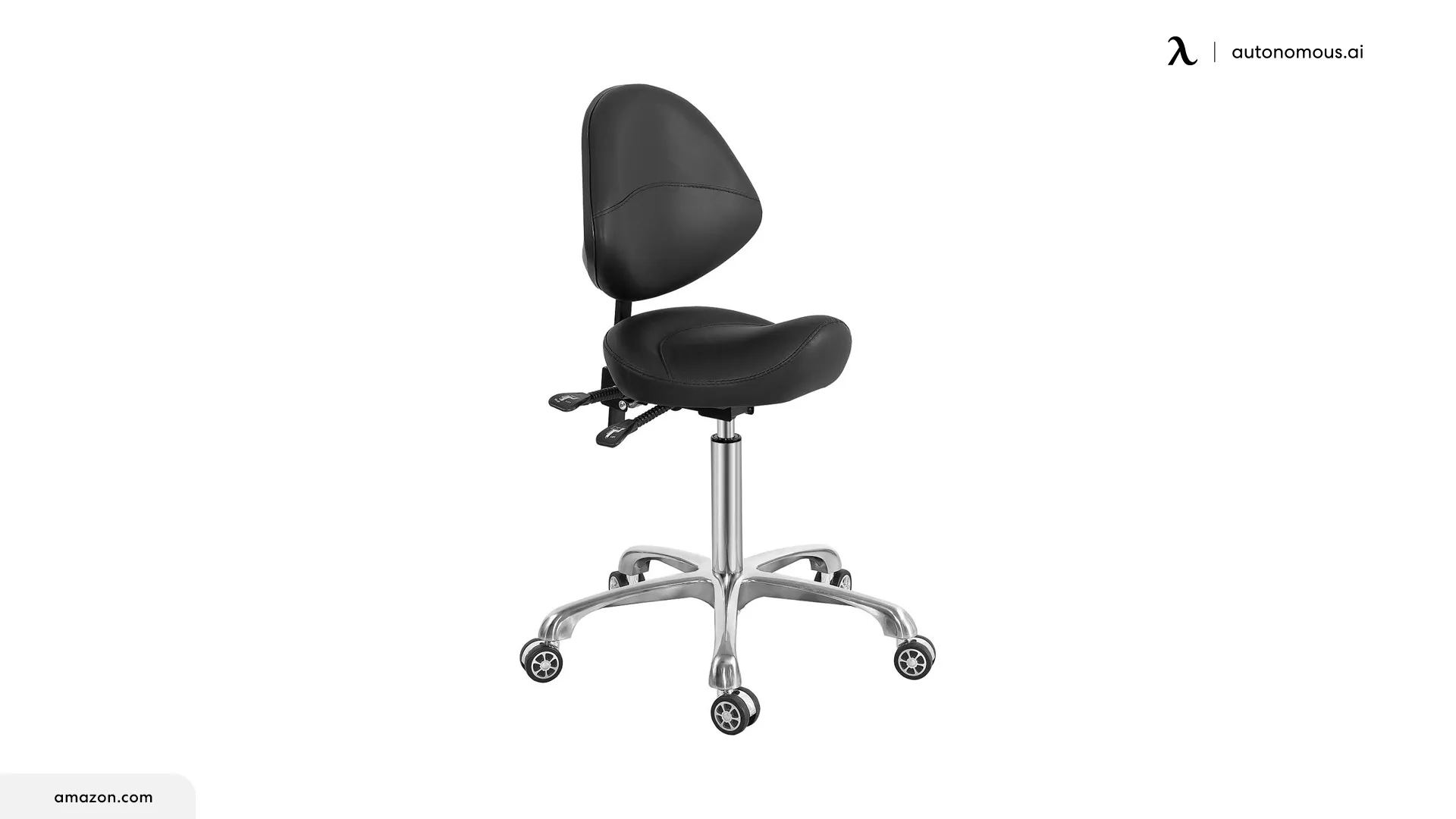 Nazalus Saddle Stool Chair with Back Support