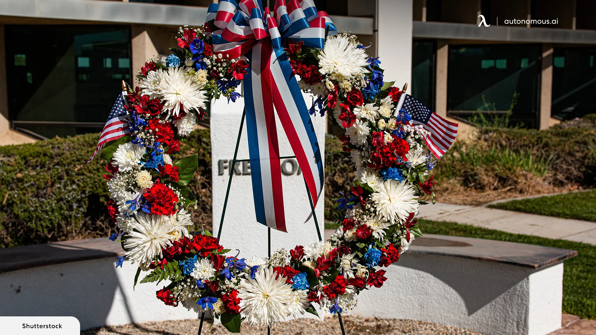 Star and Ribbon Patriotic Wreath - memorial day decorations