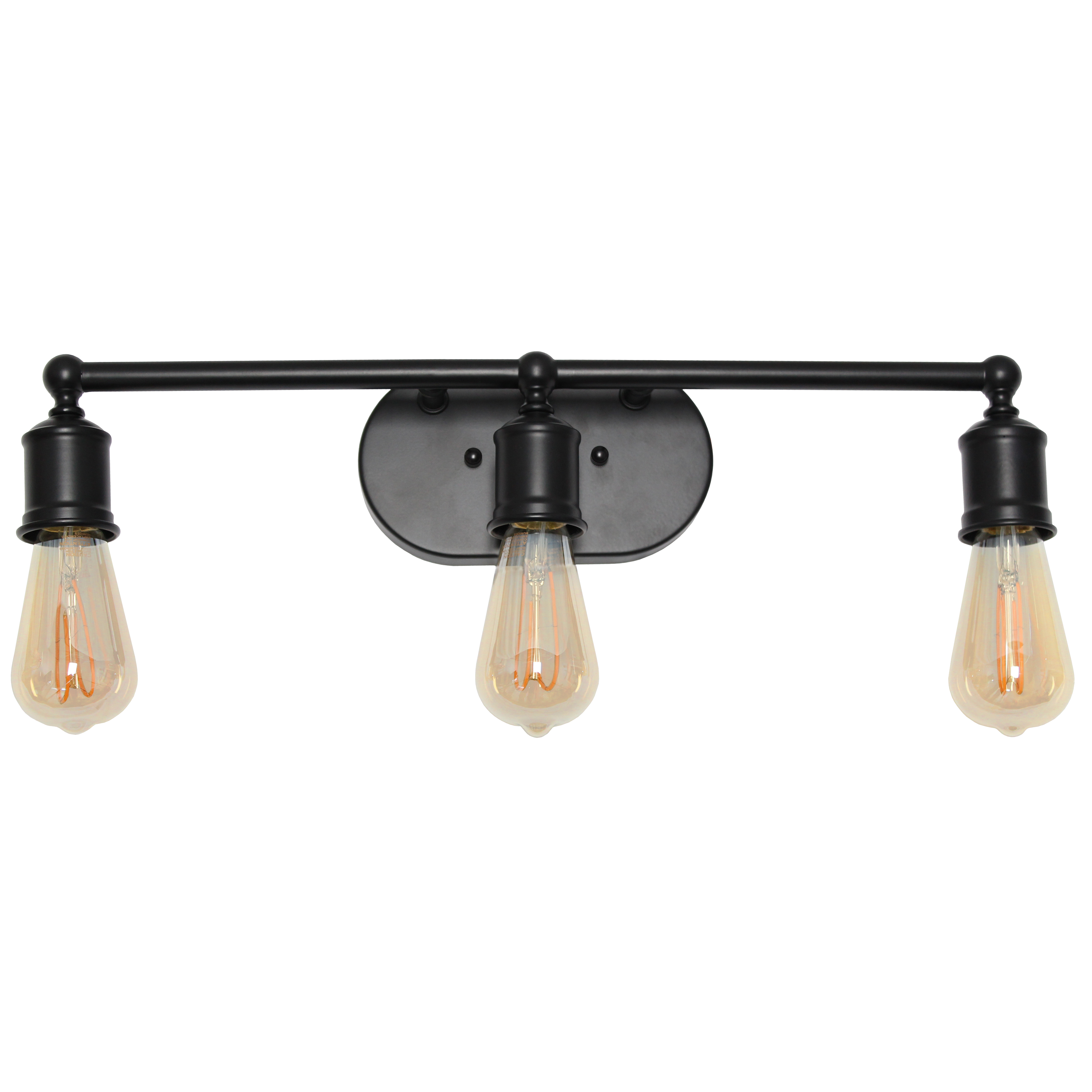 3 Light Industrial Metal Vanity Light