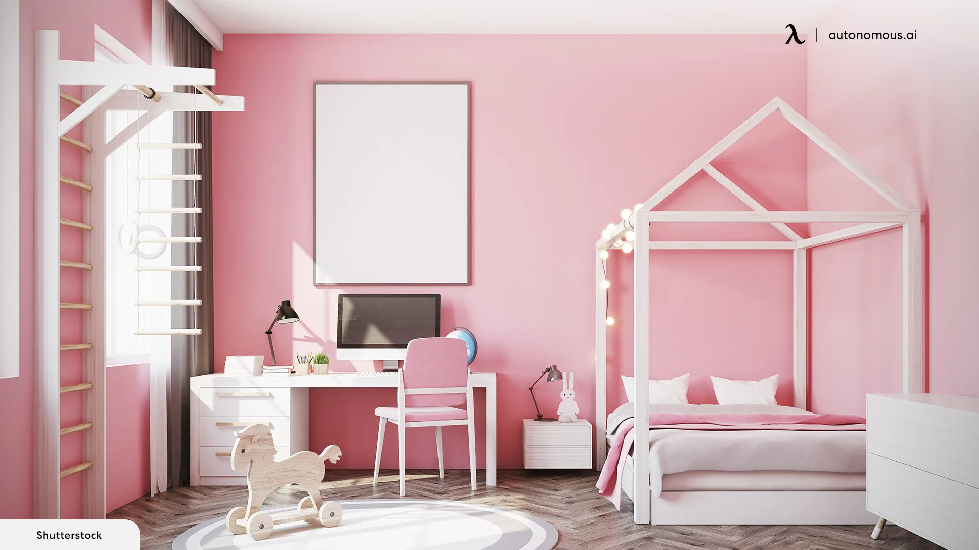 Paint the Walls Pink - pink office décor