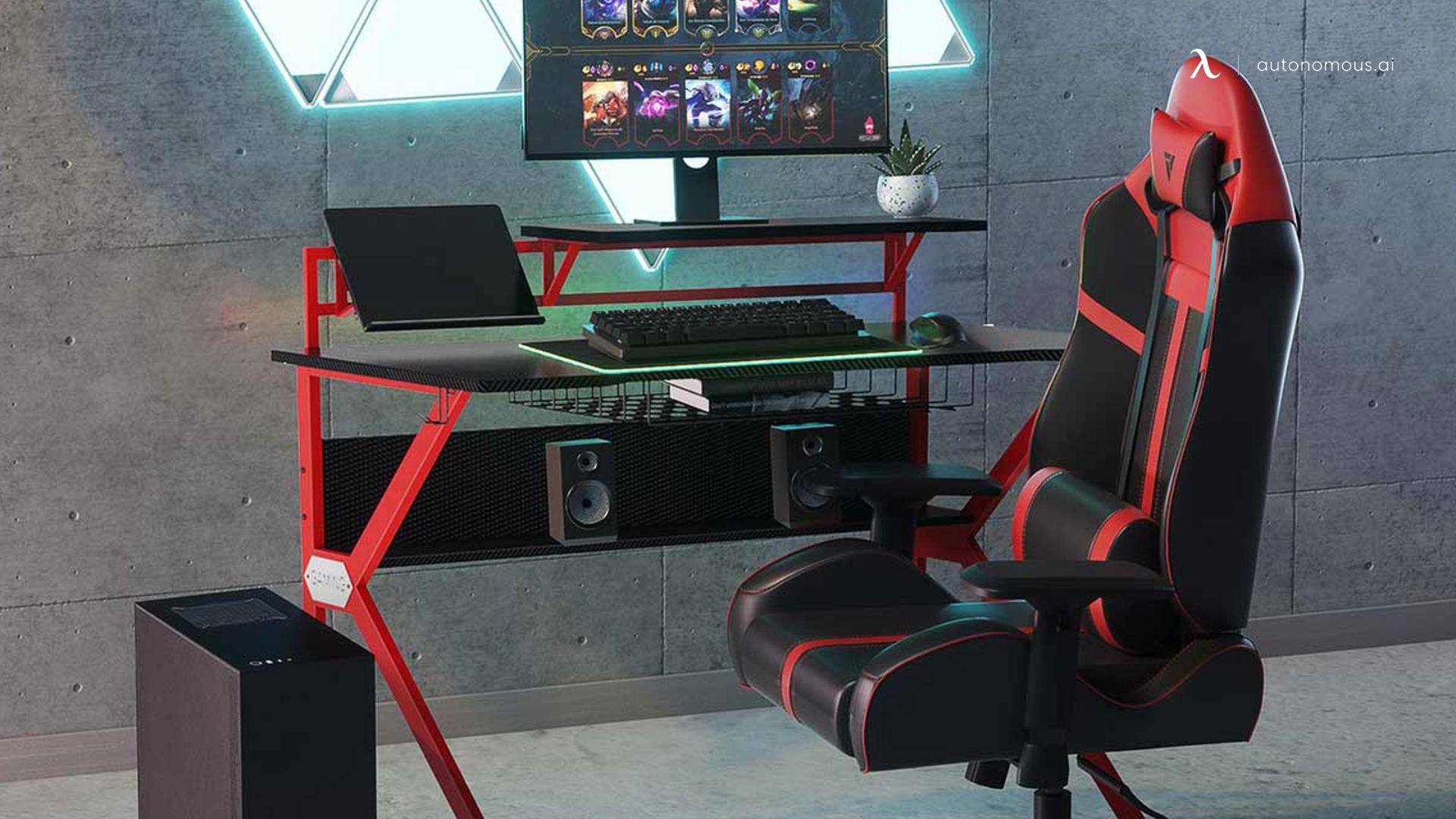 Benzara Compact Gaming Desk
