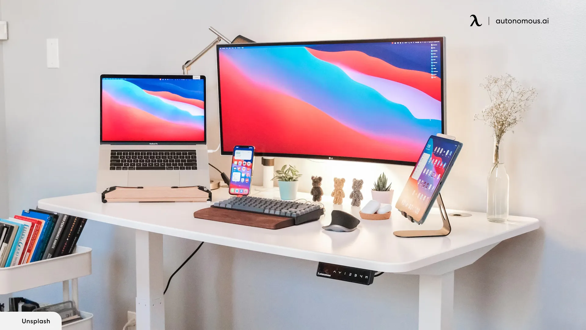 Create an All-in-One Workstation - Desk with outlets and USB