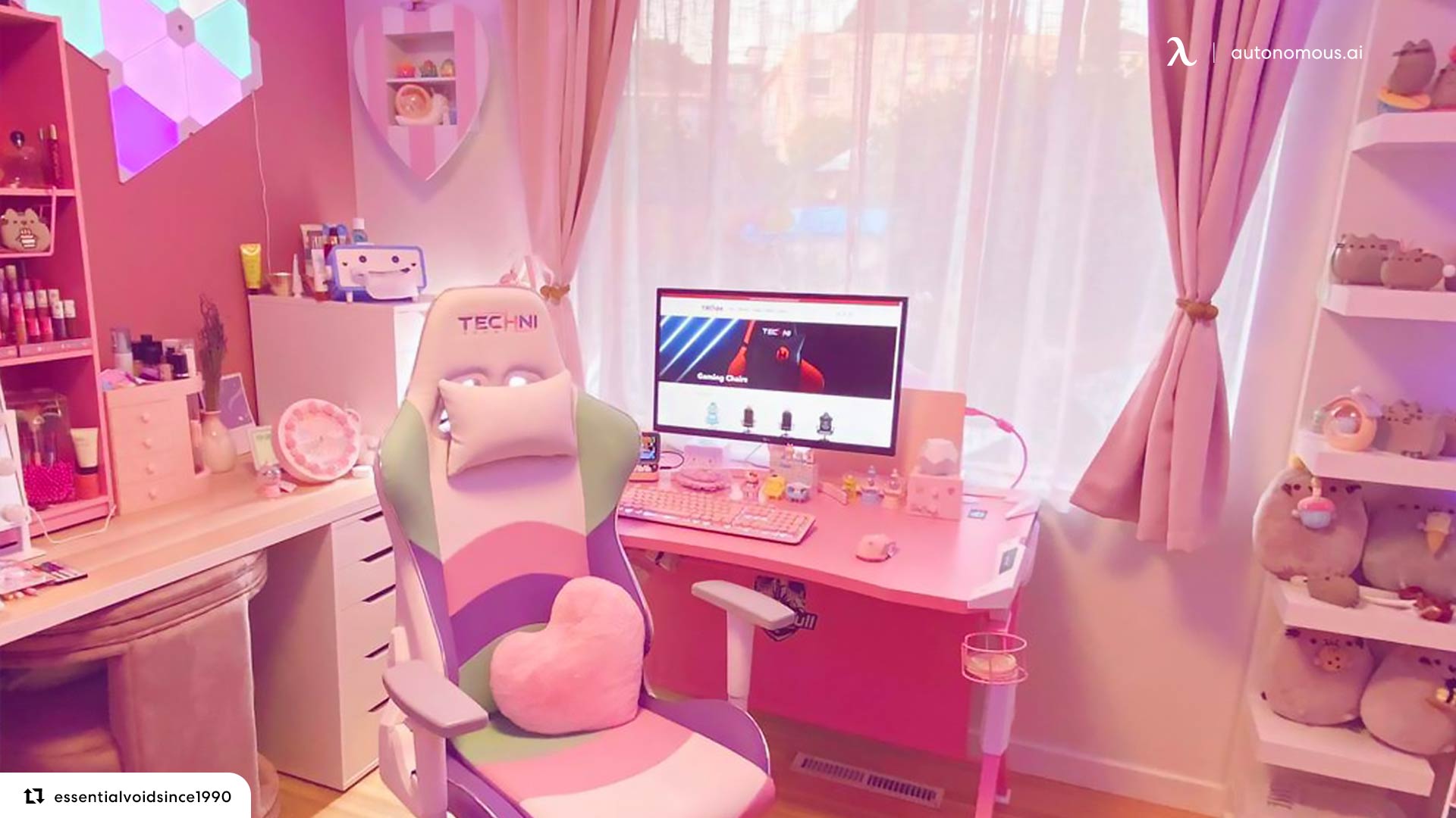 Pink Gaming Room Setup and Décor Ideas