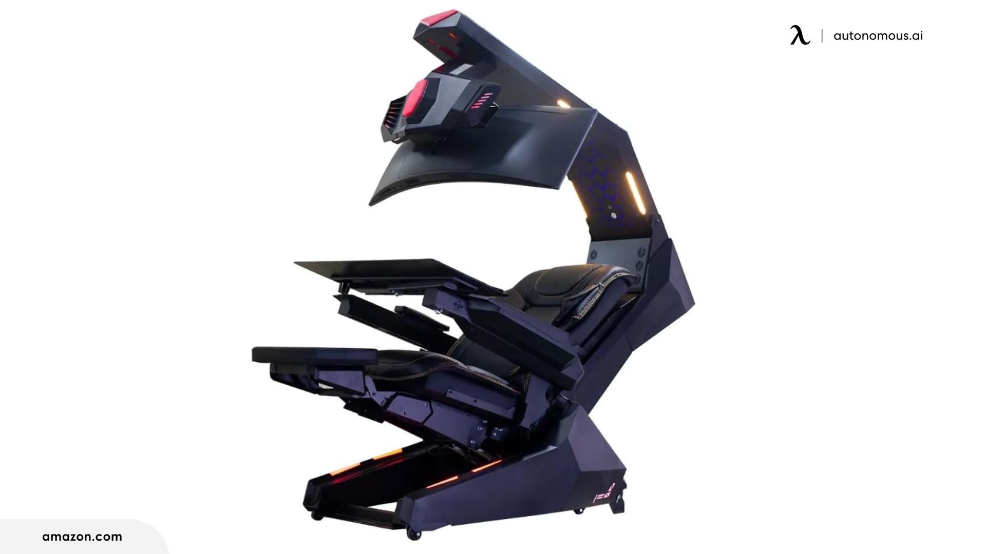 Black R1 Pro Chair Workstation Cockpit Chair
