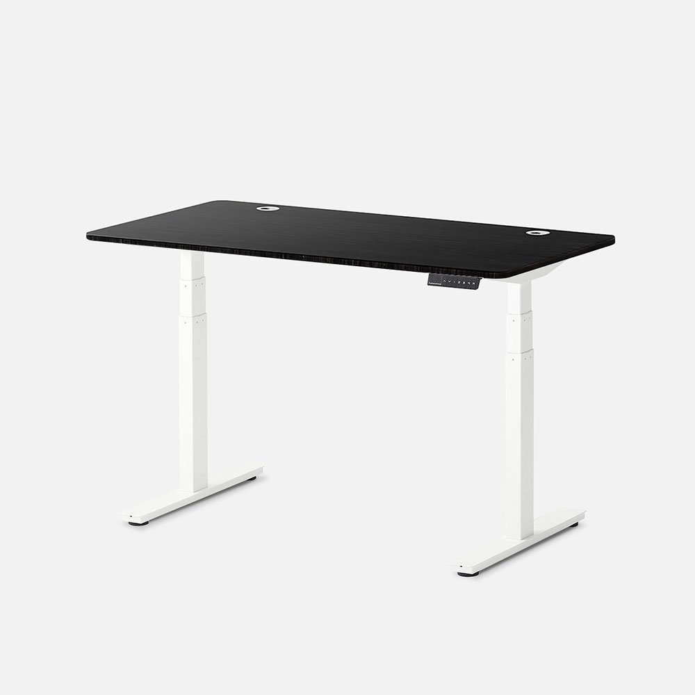 Autonomous SmartDesk 2 Standing Desk White - Dark Bamboo - 3-Stage