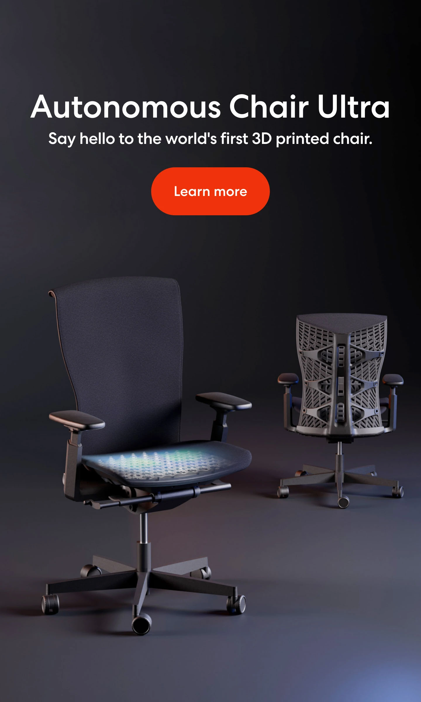 Autonomous Chair Ultra - First 3D-Printed Chair